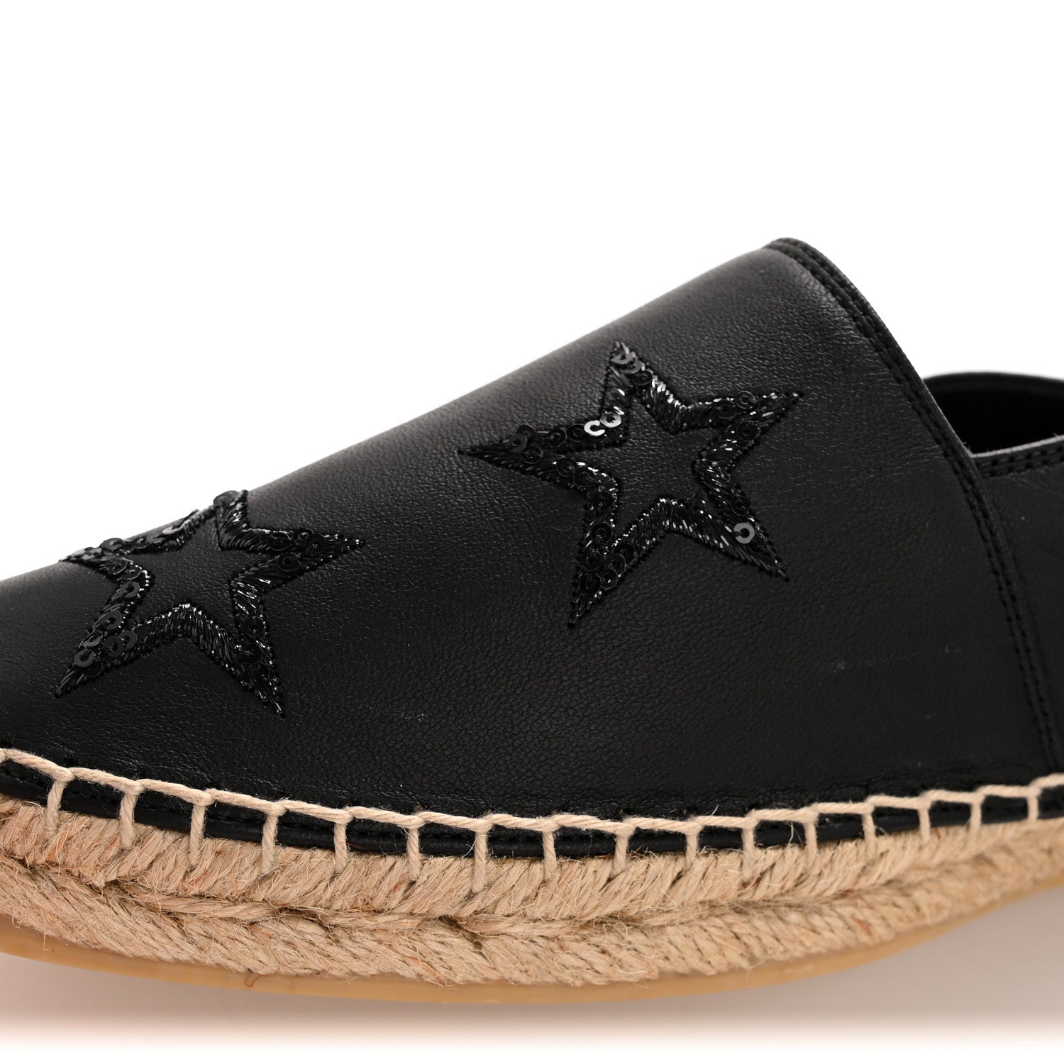 Nappa Sequins Star Espadrilles 40 Black