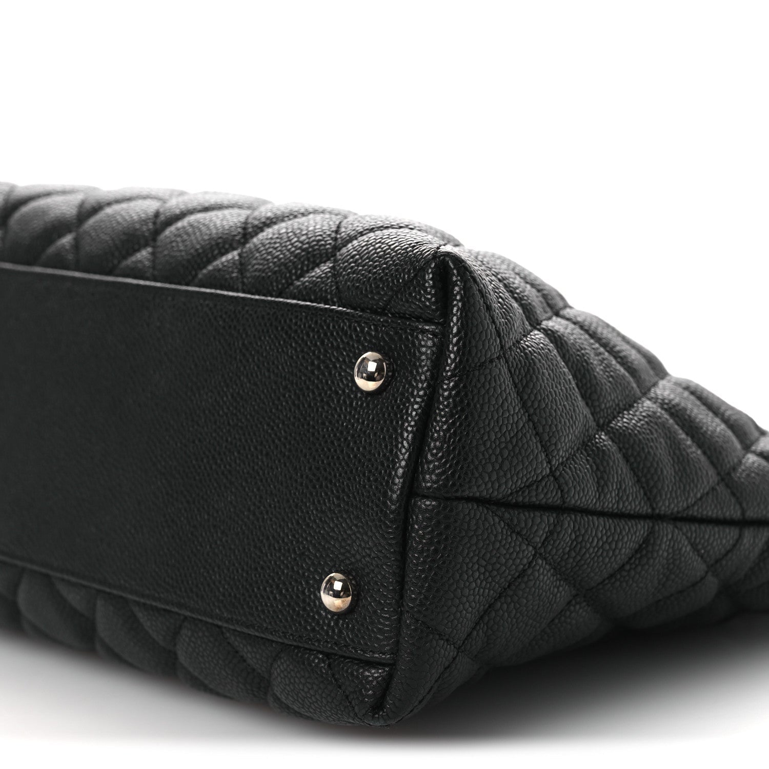 Caviar Quilted Easy Zip Tote Black
