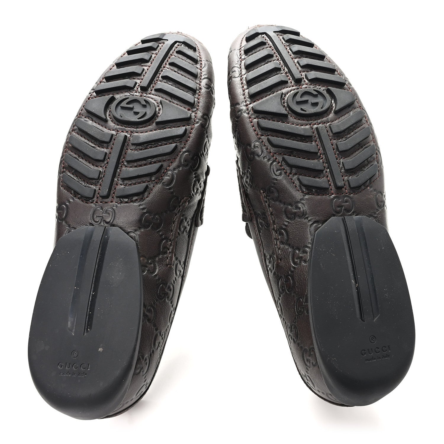 Guccissima Mens Driver Loafers 8 Chocolate