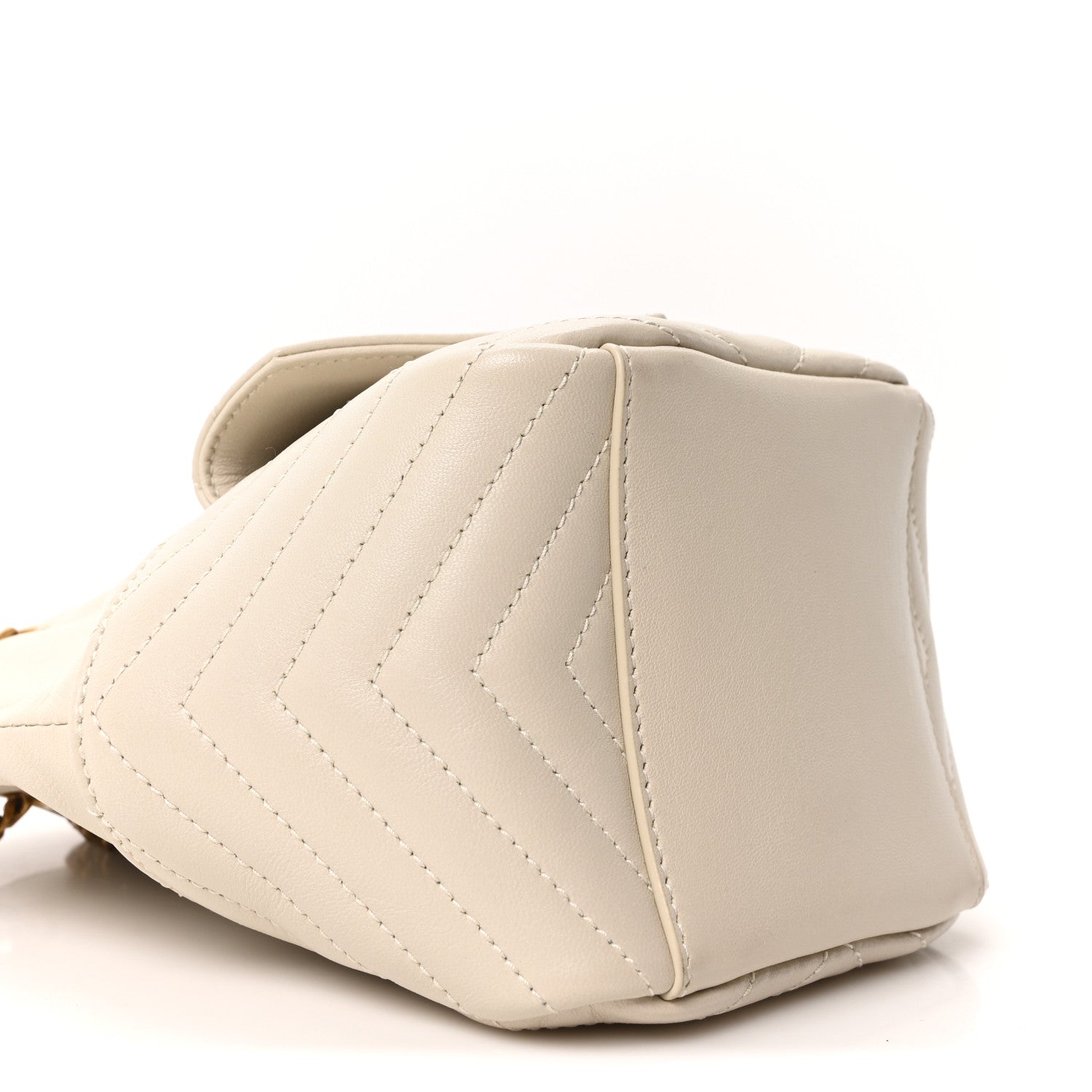 Lambskin Matelasse Monogram Joe Nano Bucket Bag Crema Soft