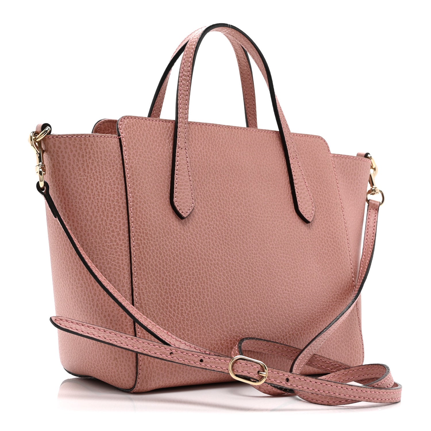 Dollar Calfskin Mini Swing Top Handle Bag Soft Pink