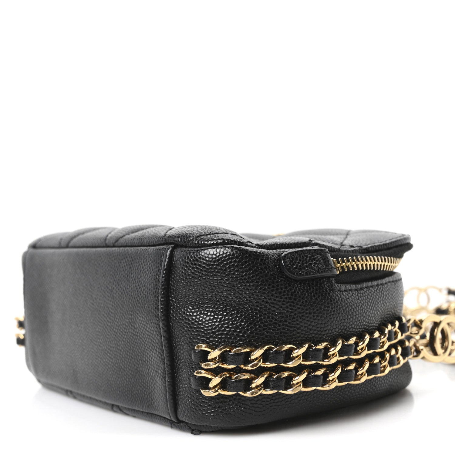Caviar Quilted Mini CC You Camera Case Black