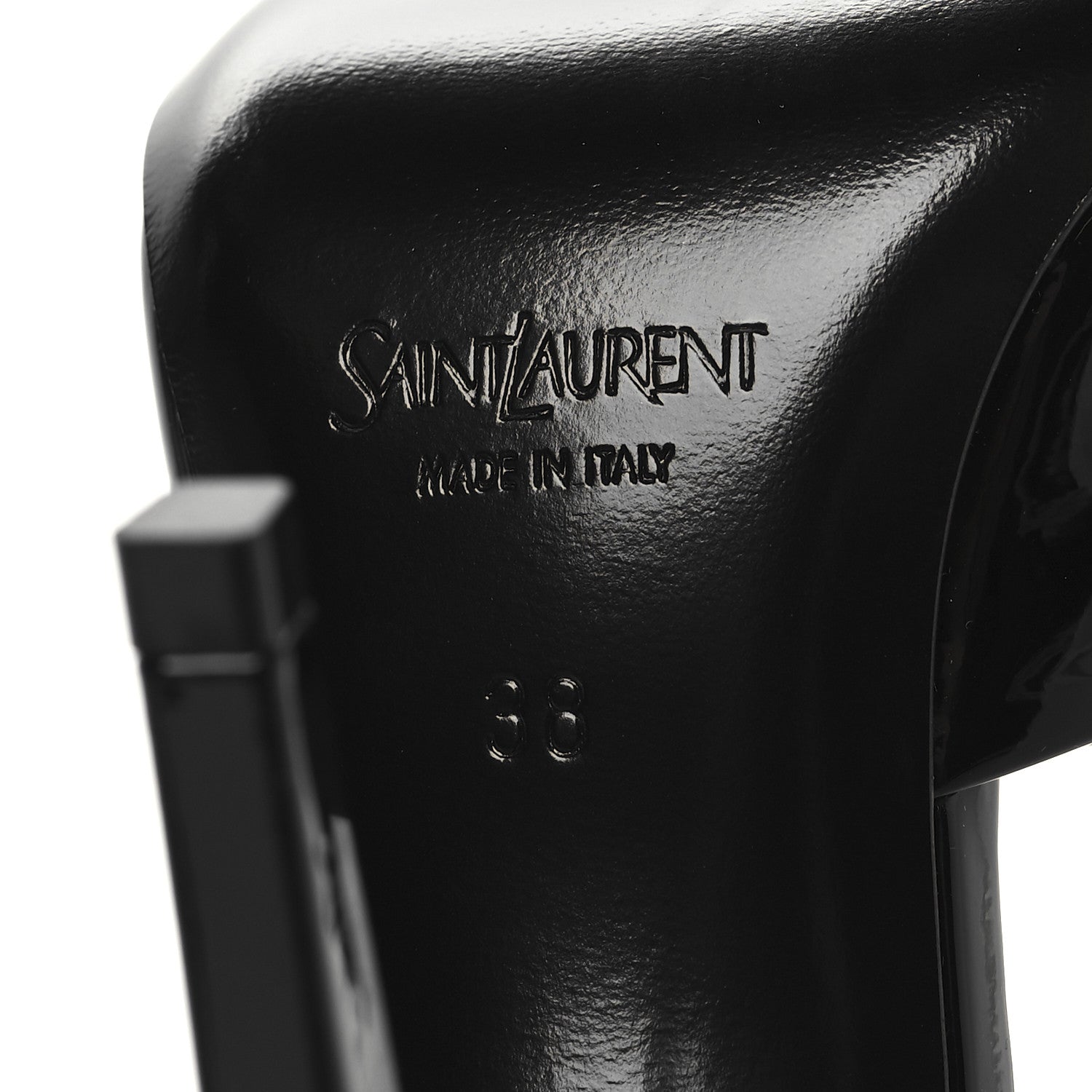 Patent Calfskin La Scandale 110 Sandals 38 Black