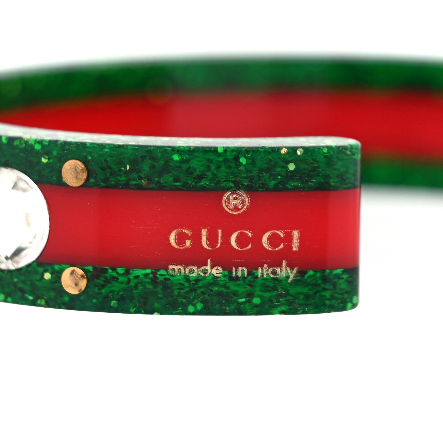 Crystal Web Cuff 16 Green Red Green Red