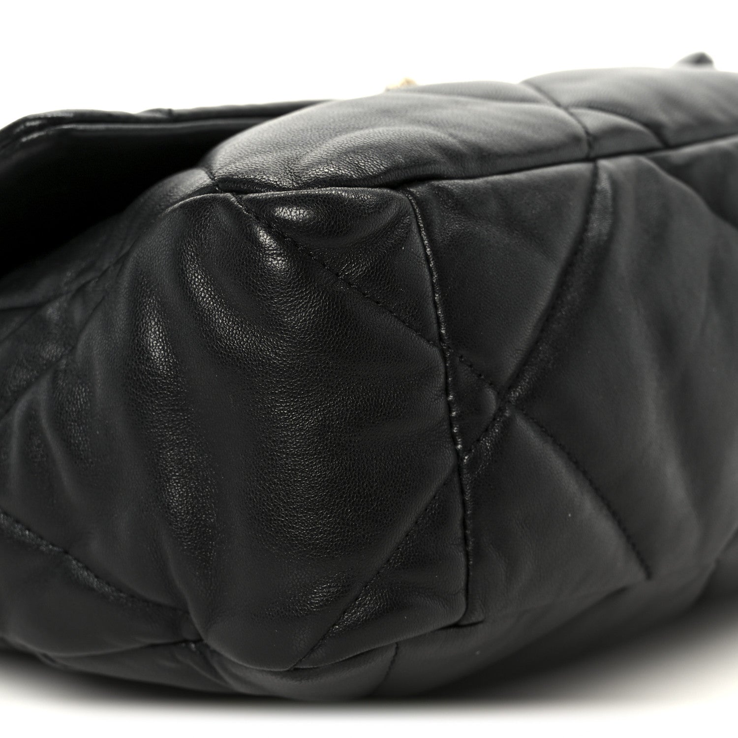 Lambskin Quilted Large Chanel 19 Flap Black