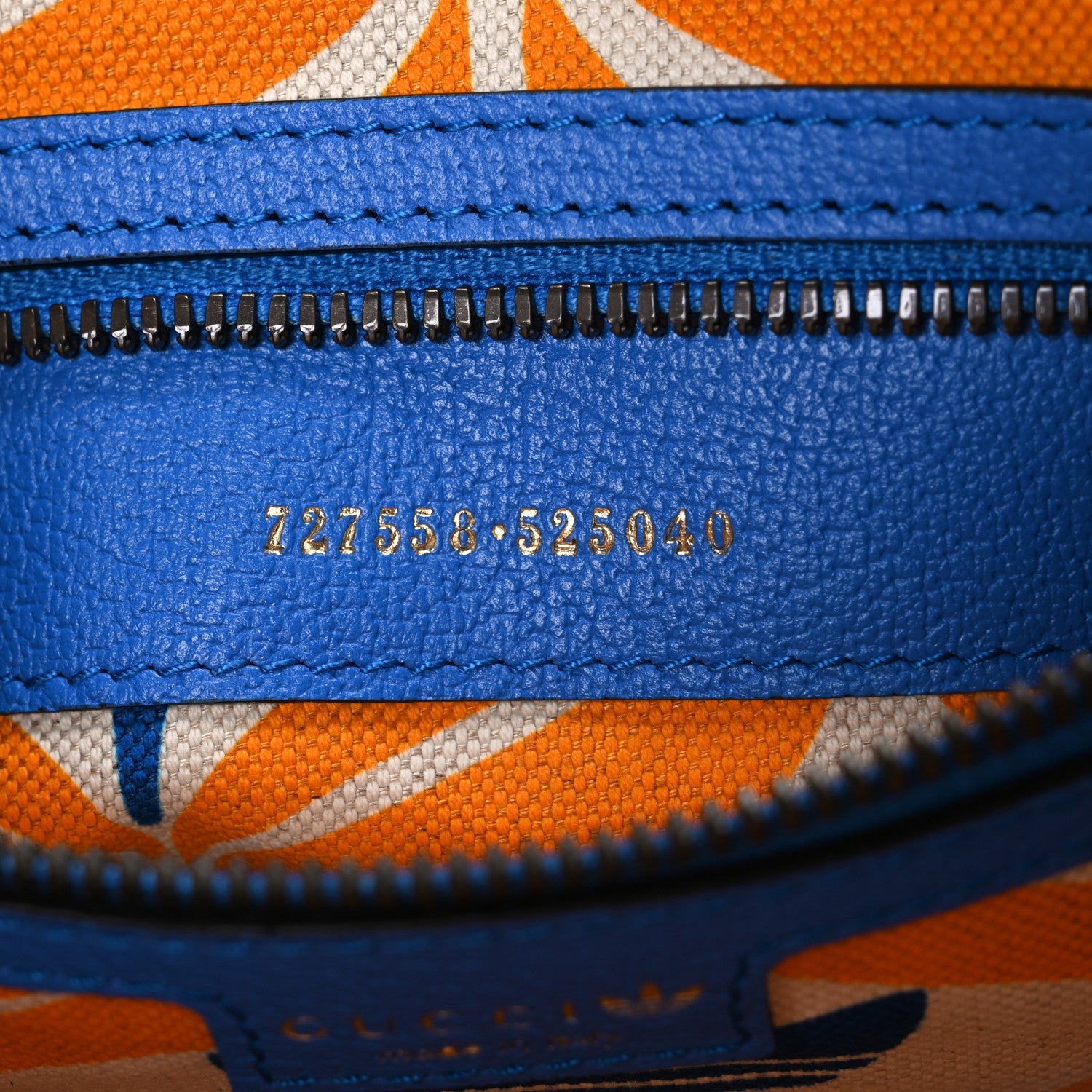 X ADIDAS Textured Dollar Calfskin Web Trefoil Logo Embossed Mini Bowling Bag Blue