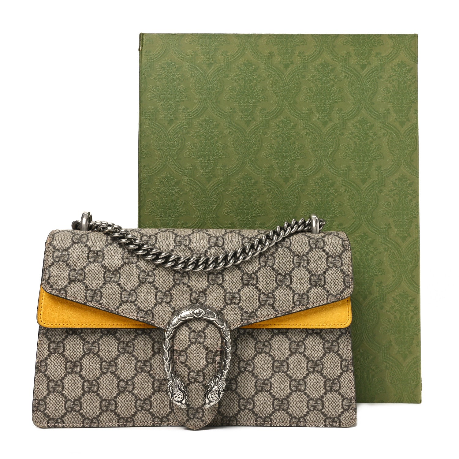 GG Supreme Monogram Small Dionysus Shoulder Bag Yellow
