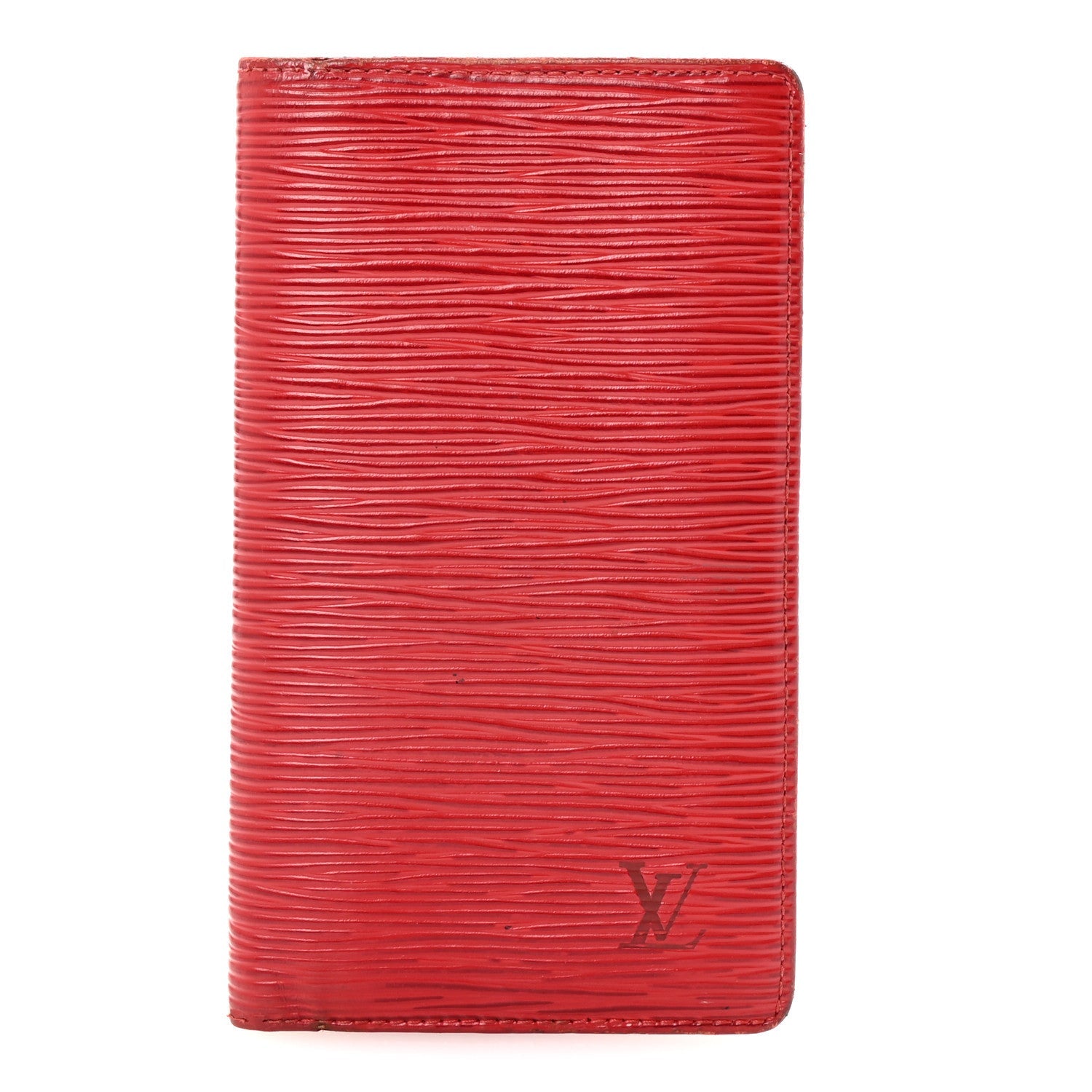 Epi Checkbook Cover Castilian Red