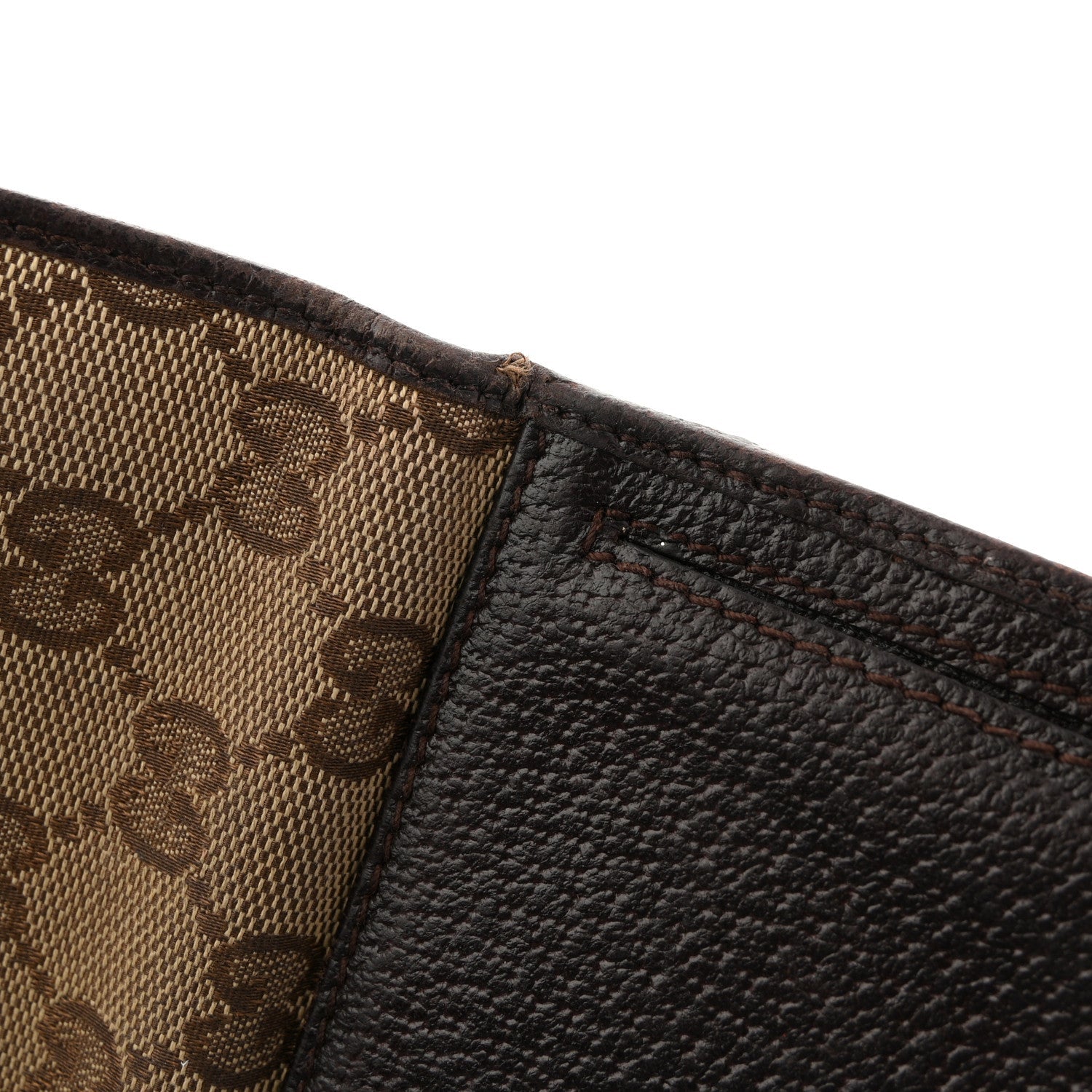 Monogram Calfskin Ladies Web Continental Wallet Beige Ebony Cocoa