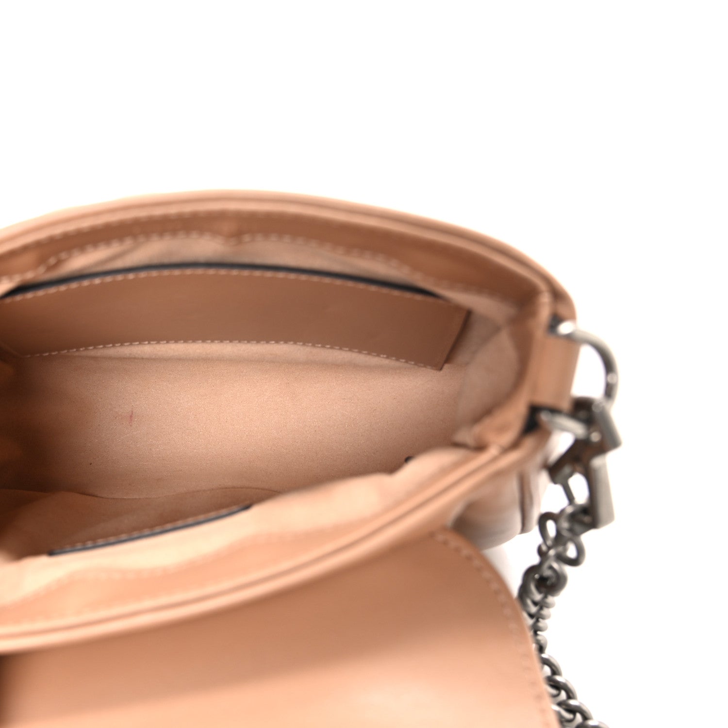 Calfskin Matelasse Aria Mini GG Marmont Top Handle Shoulder Bag Camelia