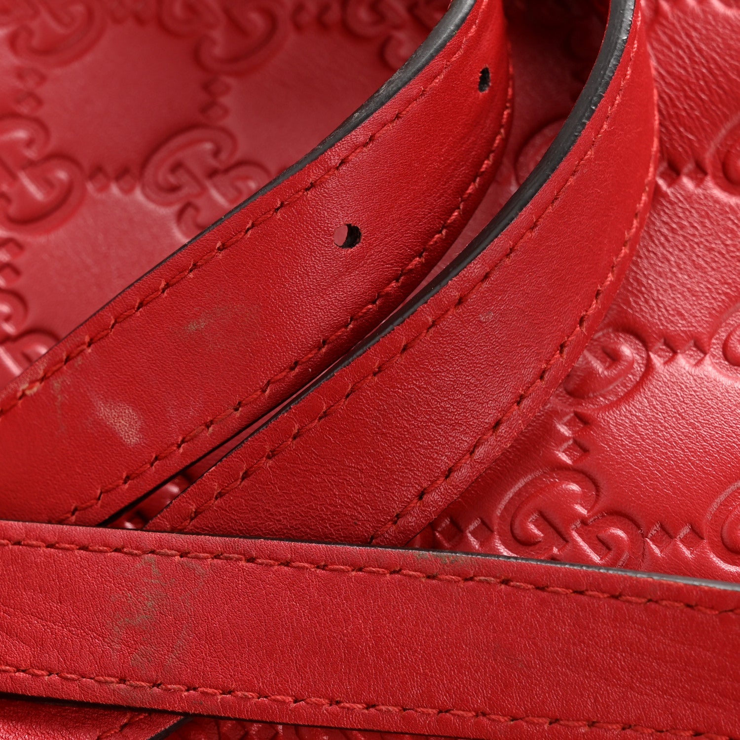 Soft Guccissima Signature Top Handle Tote Bag Red