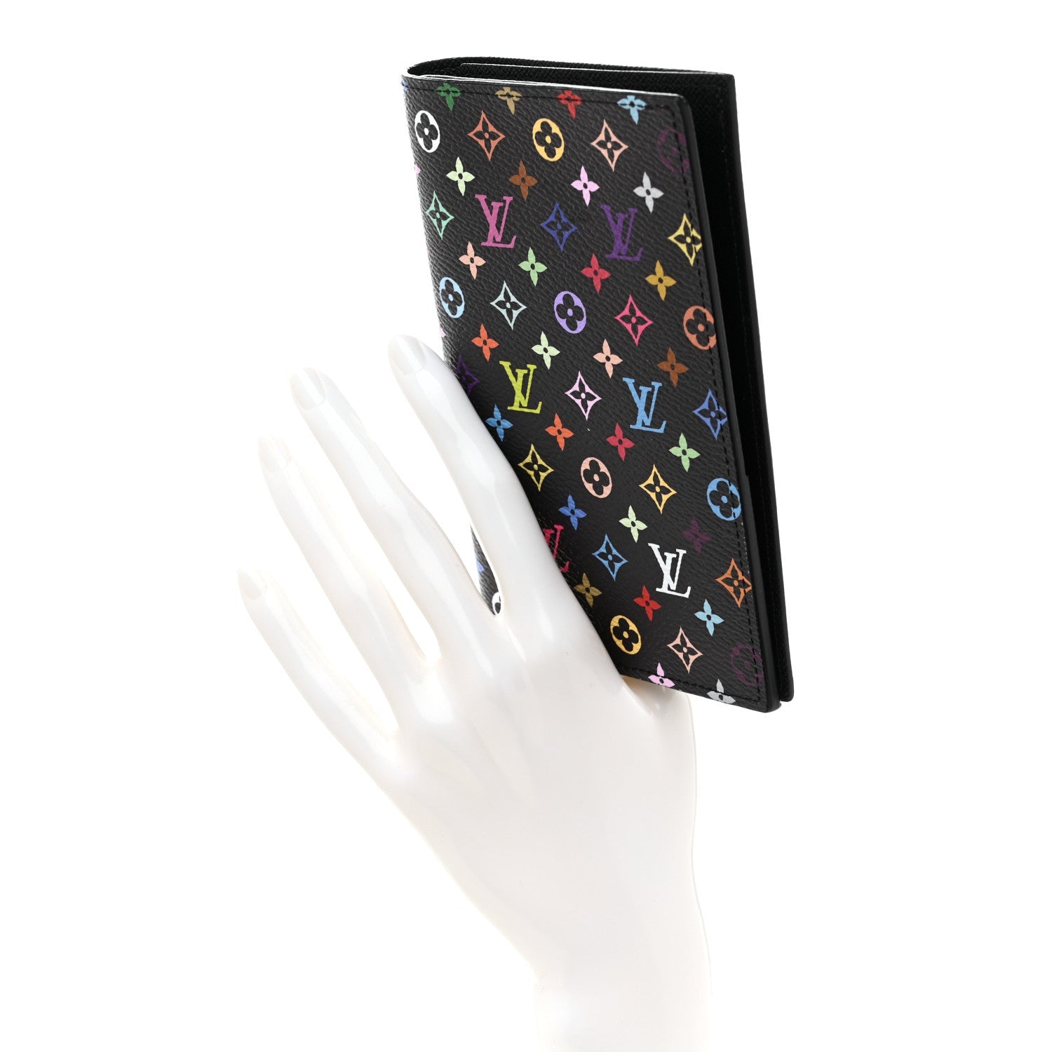 LV X TM Monogram Multicolor Passport Cover Black