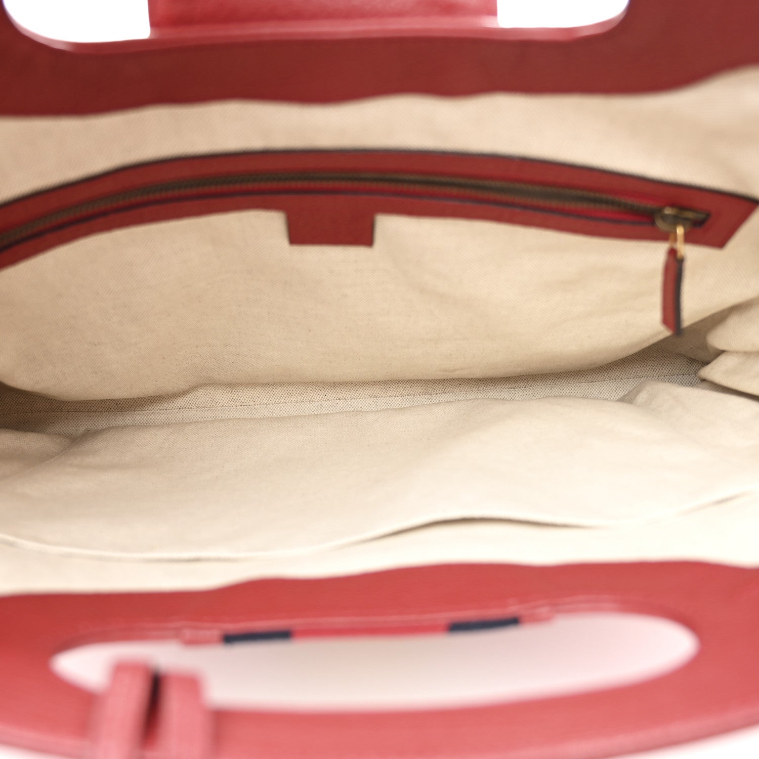 Calfskin Web Padlock Tote Red