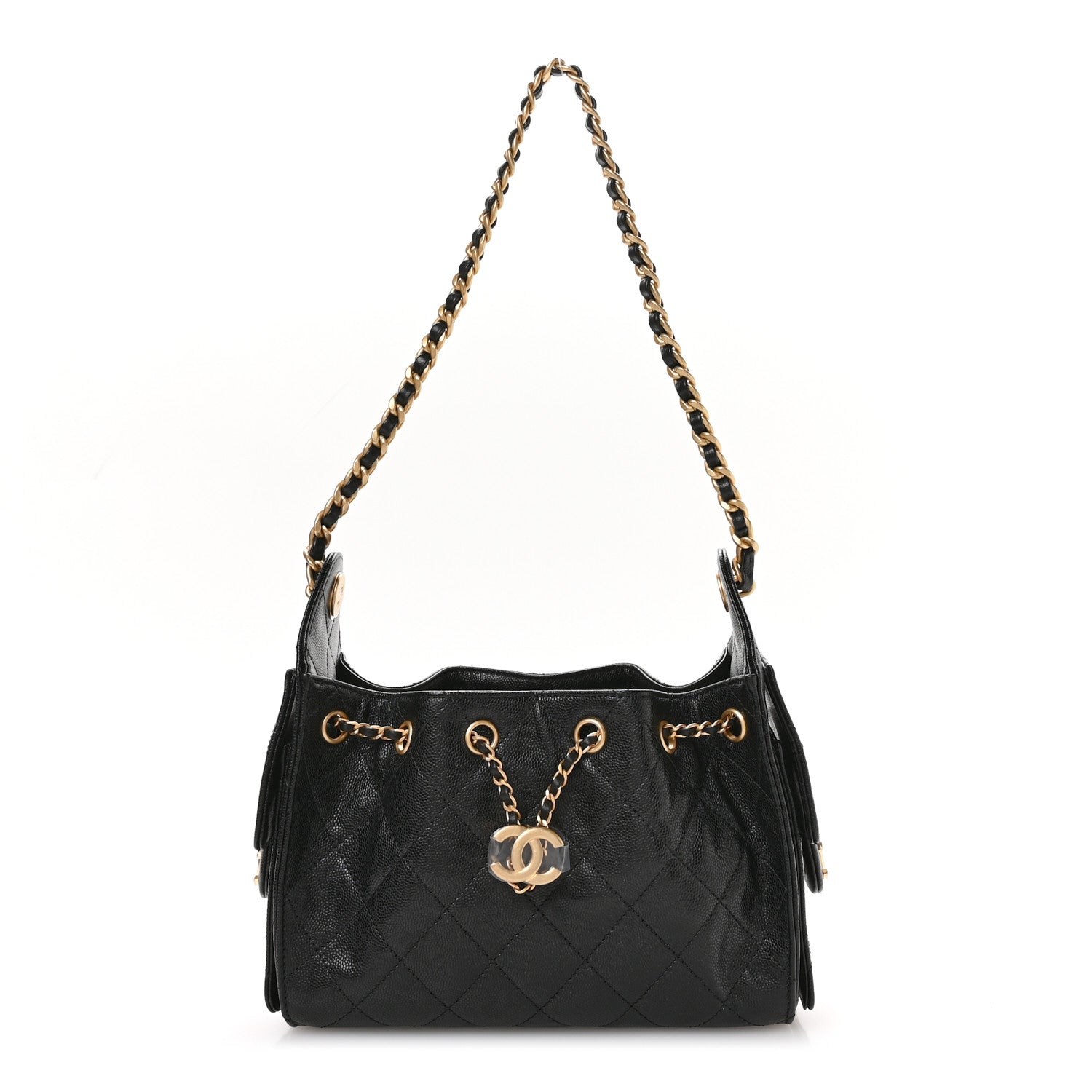 Caviar Quilted Mini Chanel 25 Handbag Black