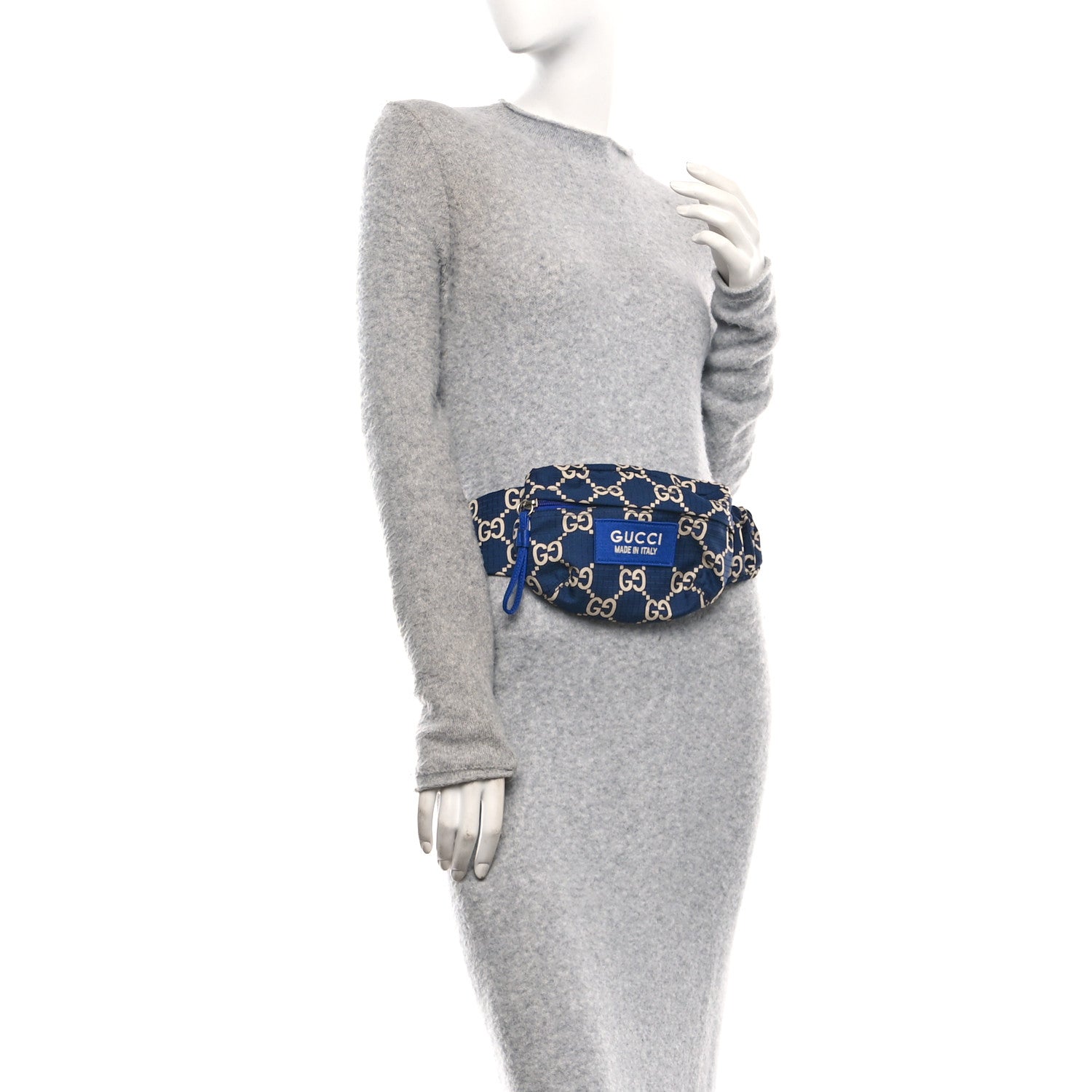 Recycled Polyester Monogram Jumbo GG Belt Bag Blue