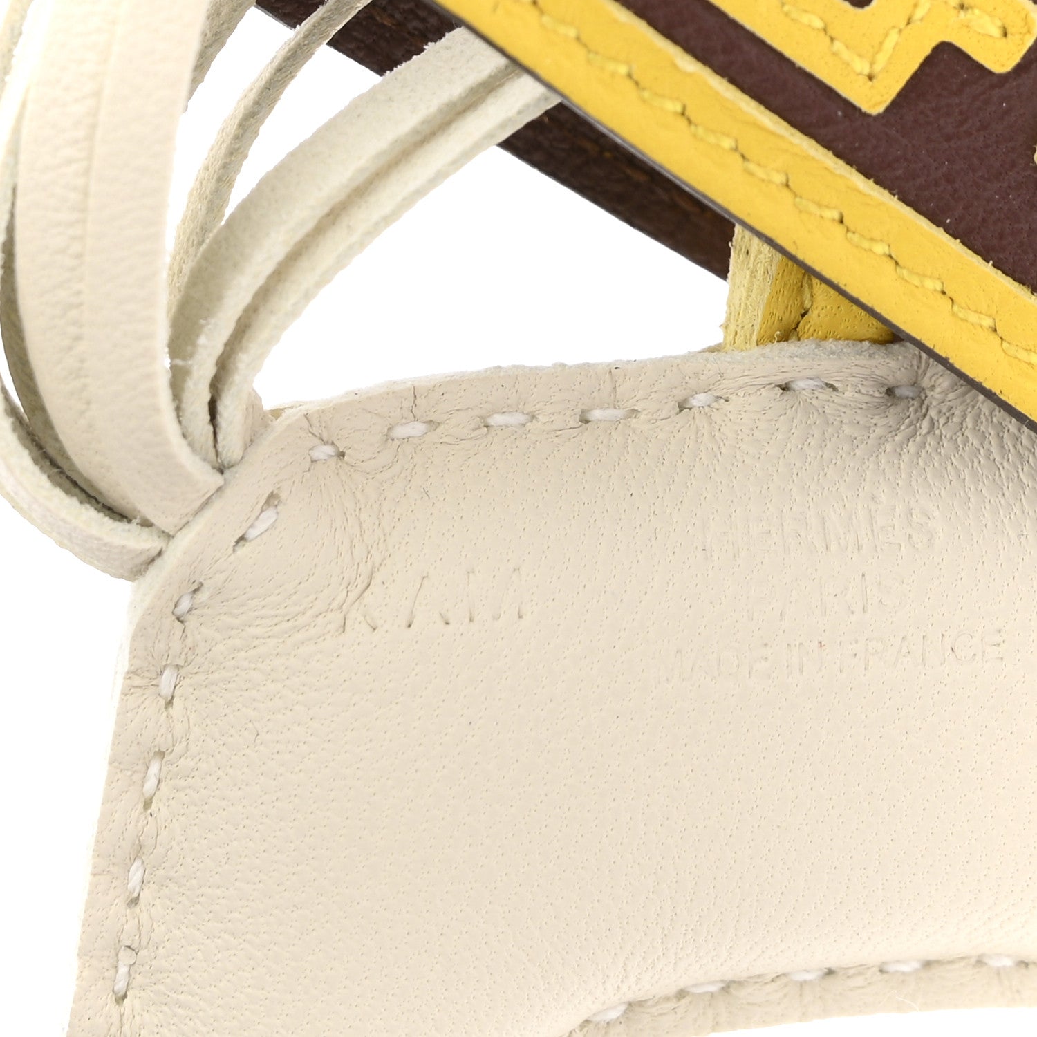 Milo Lambskin Grigri Rodeo Robeo 24 Bag Charm PM Craie Terre Jaune De Naples