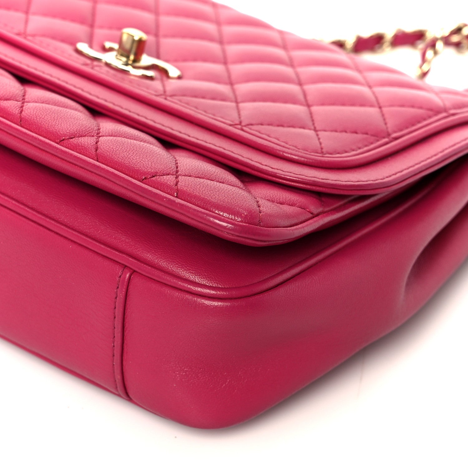 Lambskin Quilted Medium Lovely Day Flap Pink