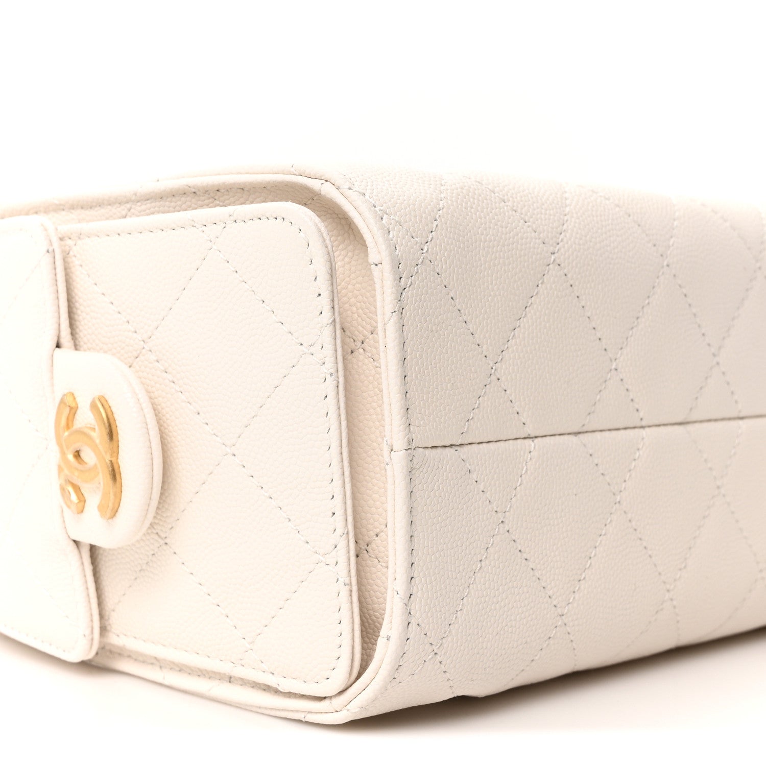 Caviar Quilted Mini Chanel 25 Handbag White