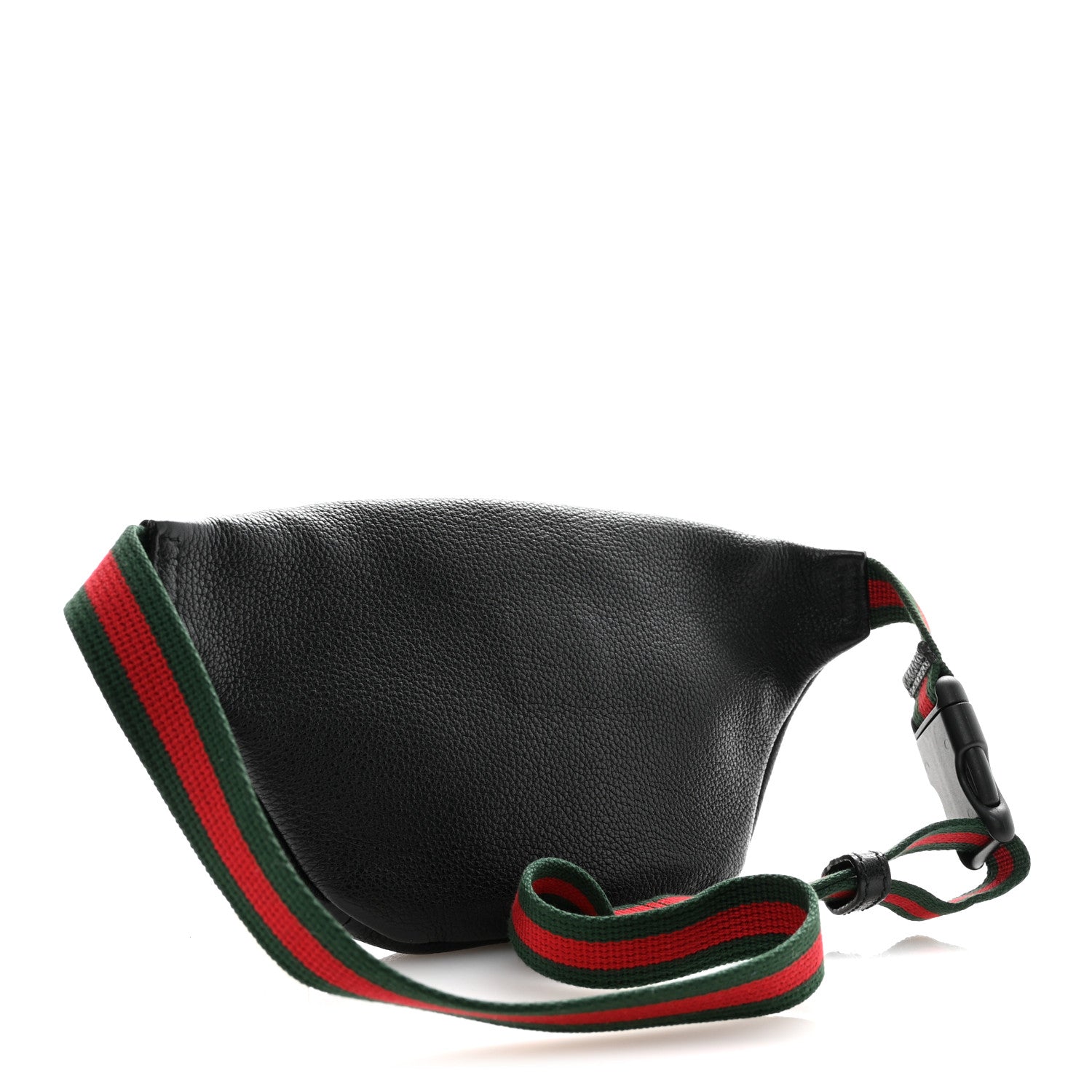 Grained Calfskin Logo Belt Bag Black