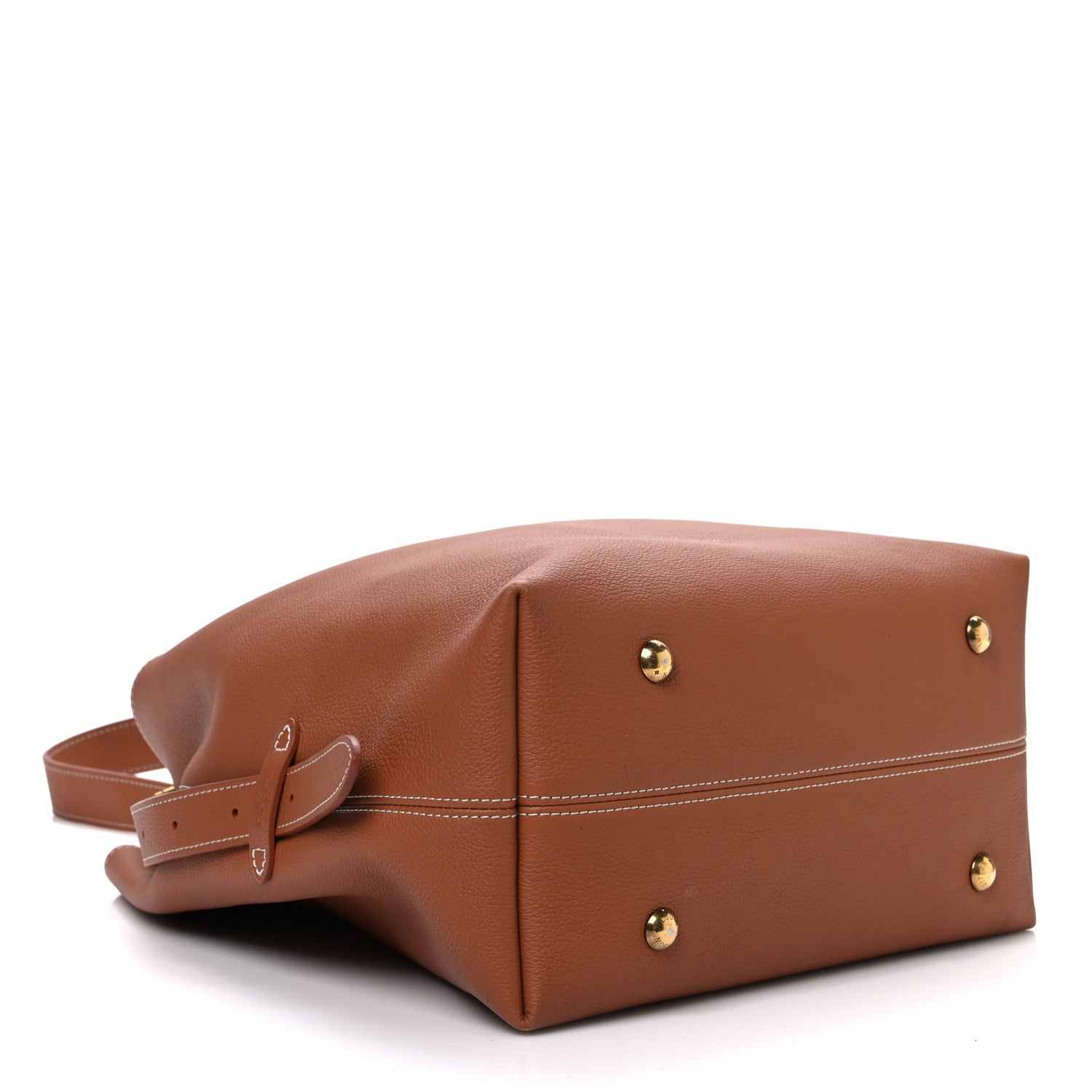 Grained Calfskin Low Key Hobo MM Cognac