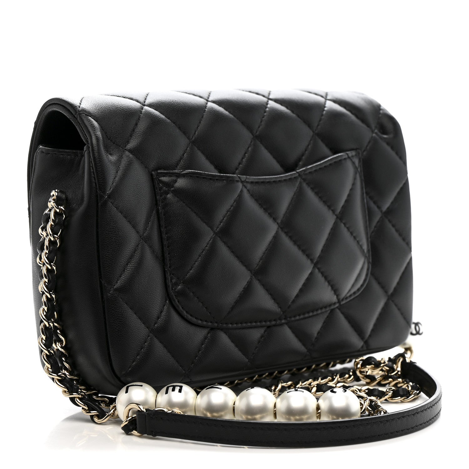 Lambskin Quilted Small My Precious Flap Black