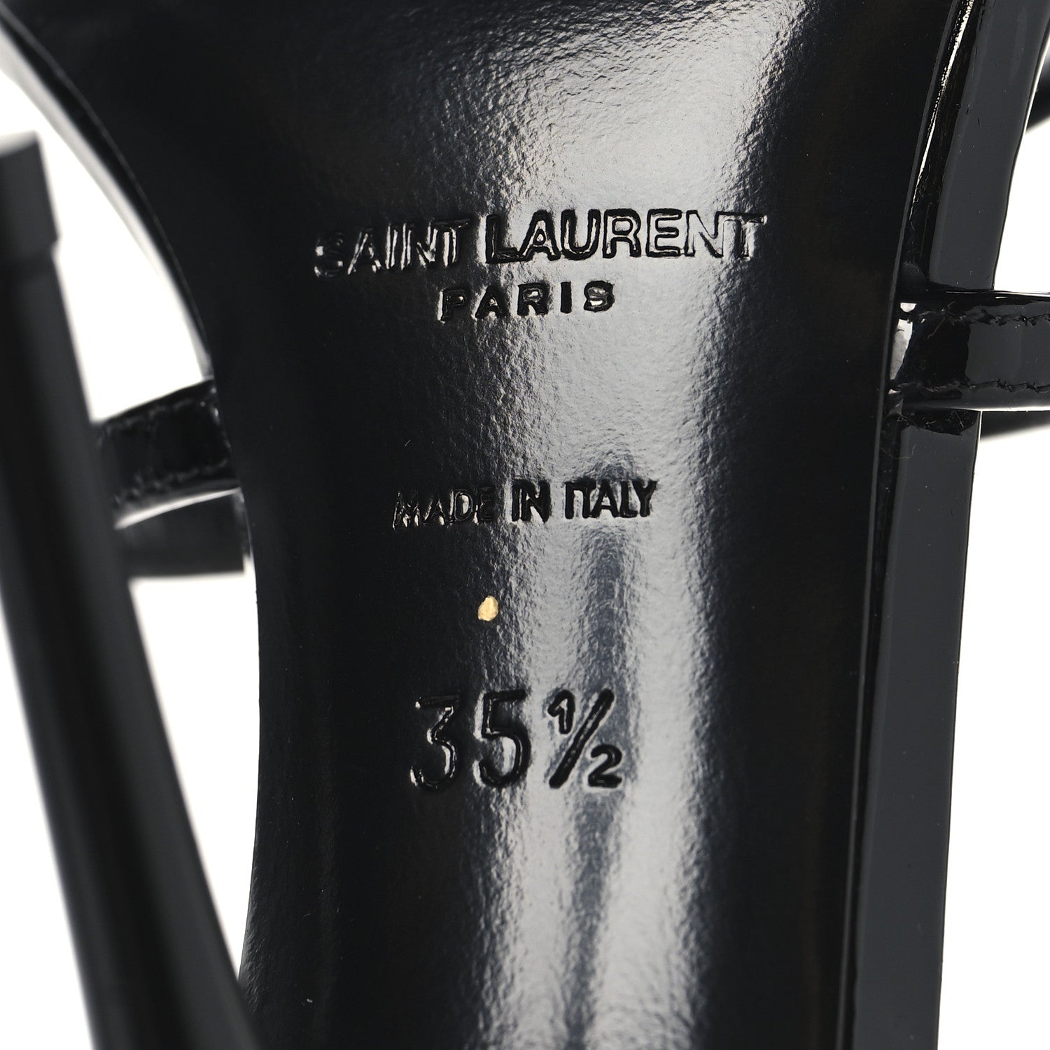 Patent Cassandra 100 Ankle Strap Sandals 35.5 Black