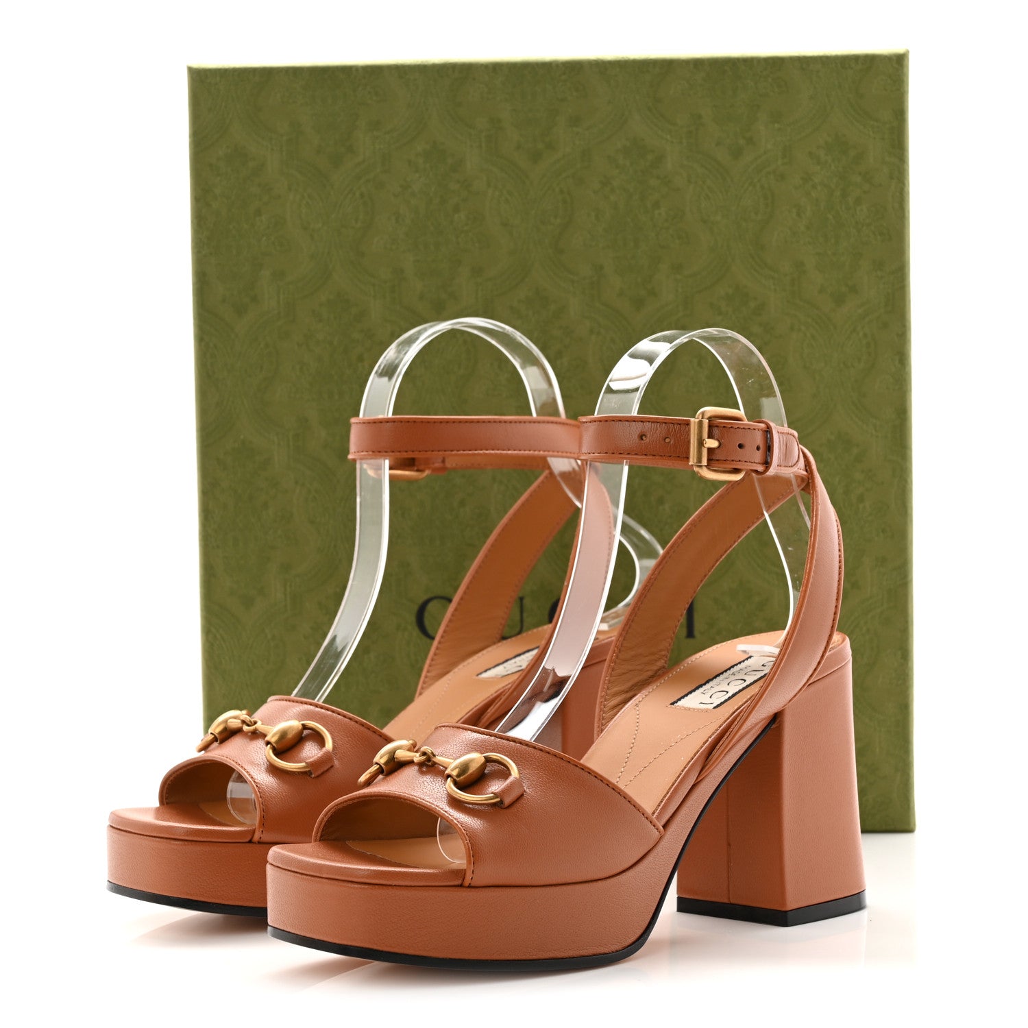 Quentin Granada Kid Horsebit 25/60mm Platform Sandals 36 Harness Brown