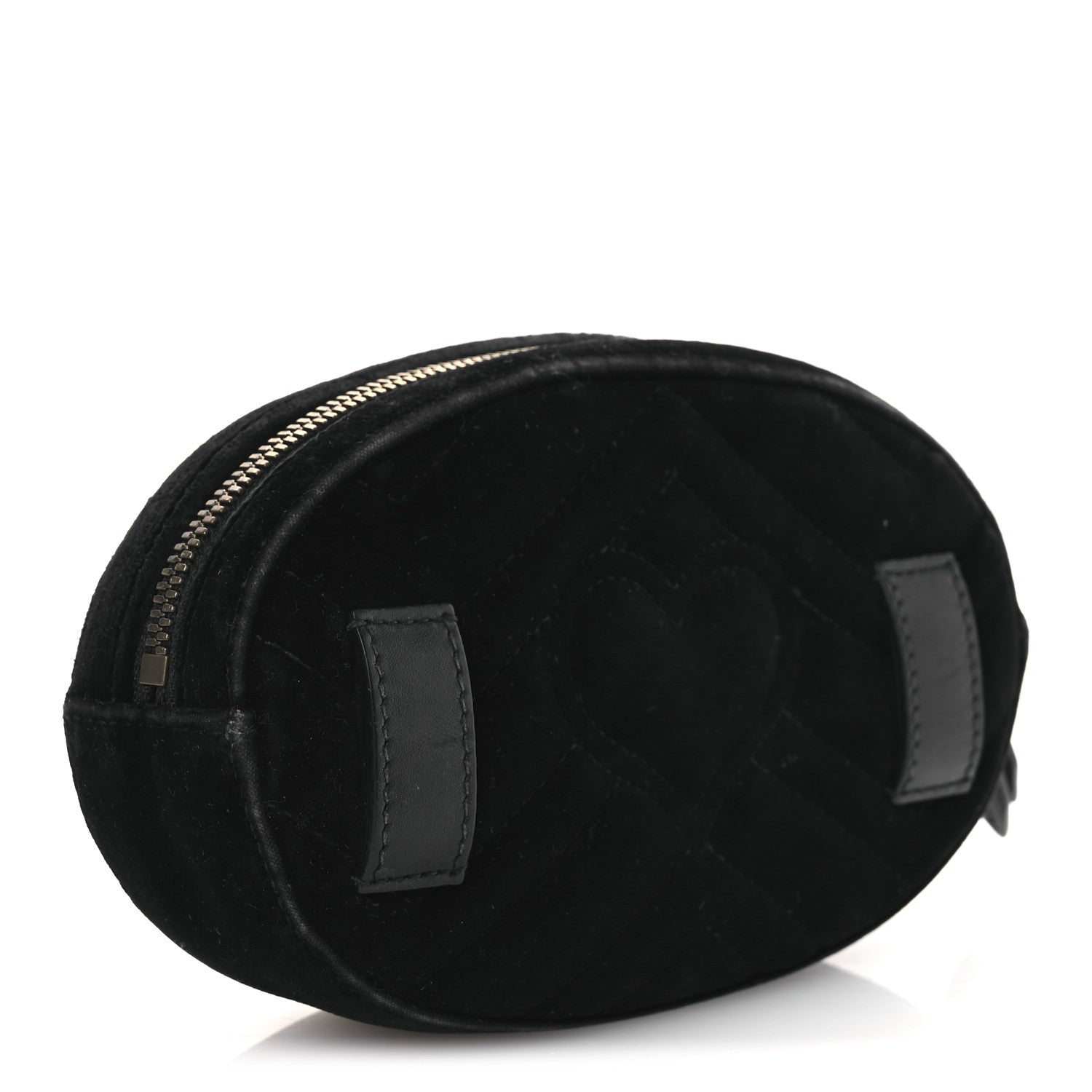 Velvet Matelasse GG Marmont Belt Bag Black