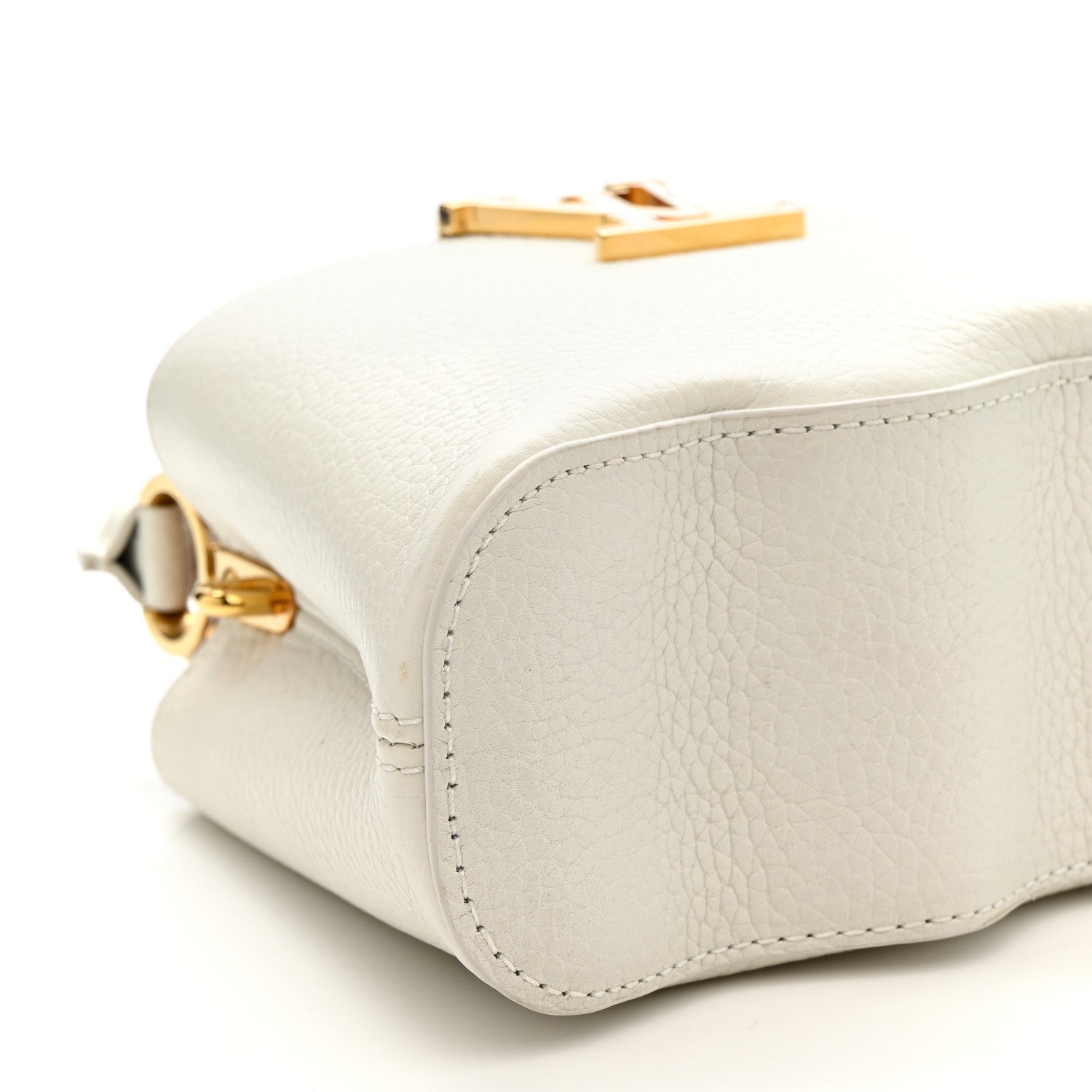 Taurillon Capucines Capushell Mini White