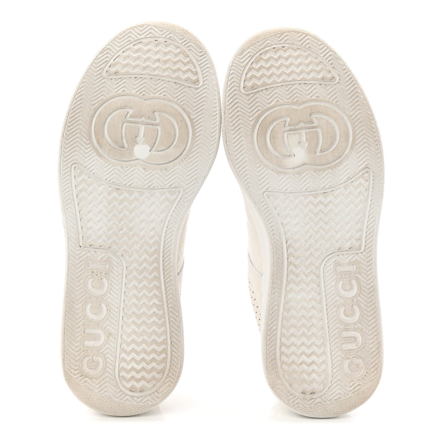 Calfskin GG Tennis Embossed Perforated Womens Platform 55mm Sneakers 39 Great White
