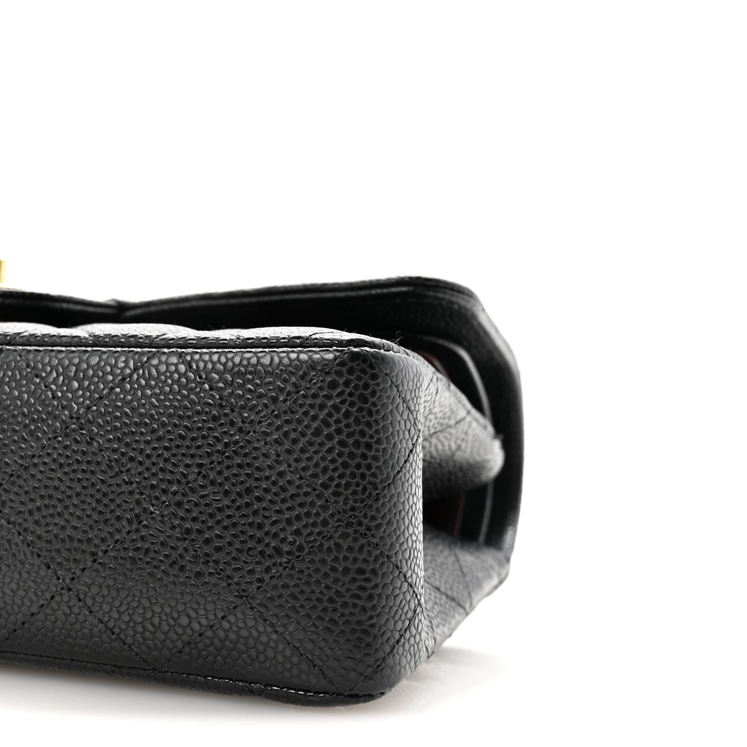 Caviar Quilted Small Double Flap Black