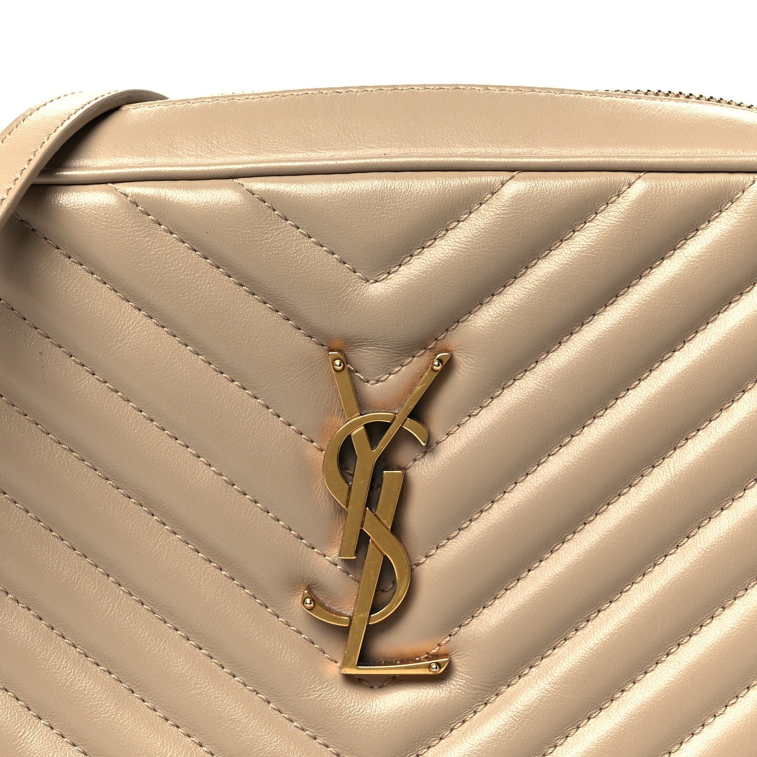 Calfskin Matelasse Monogram Lou Camera Bag Nude Powder