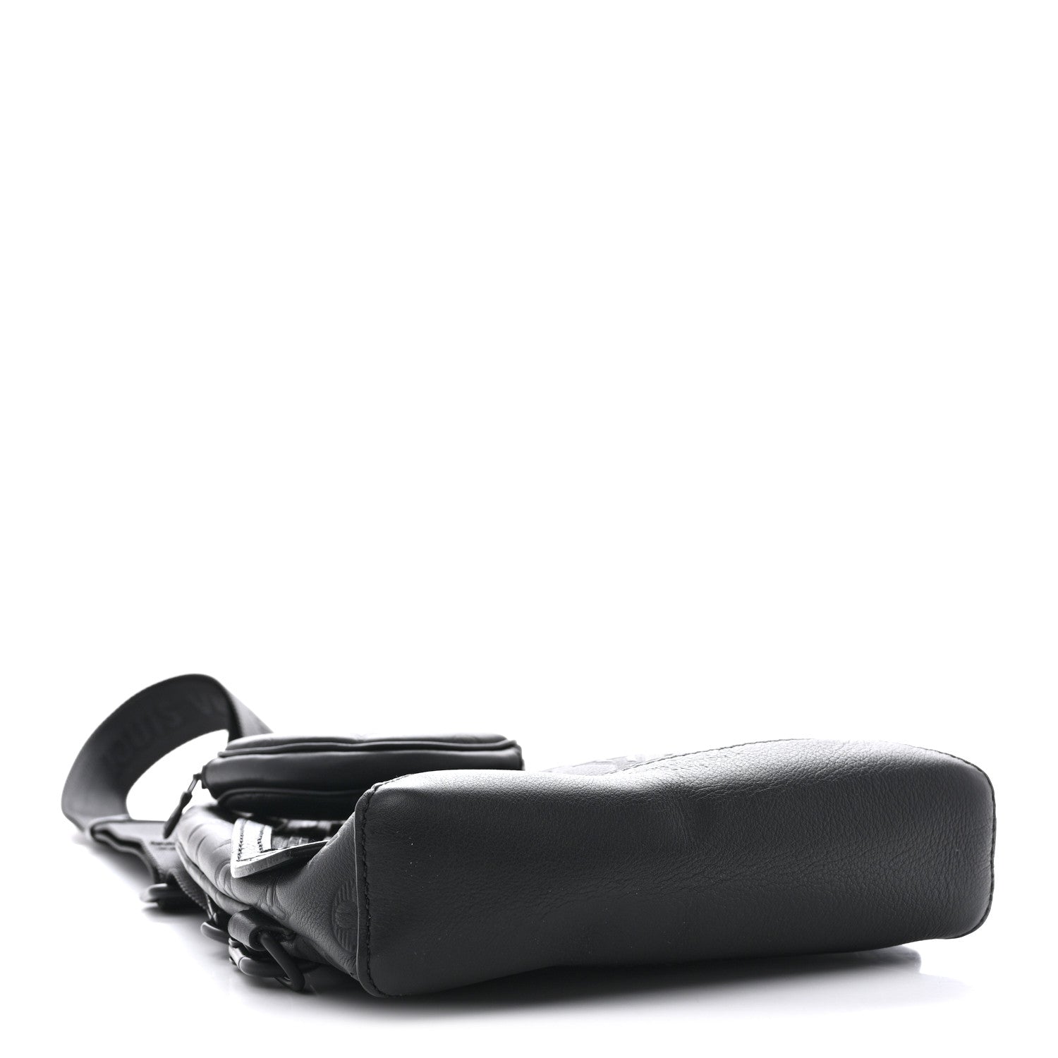 Calfskin Shadow Monogram Duo Slingbag Black