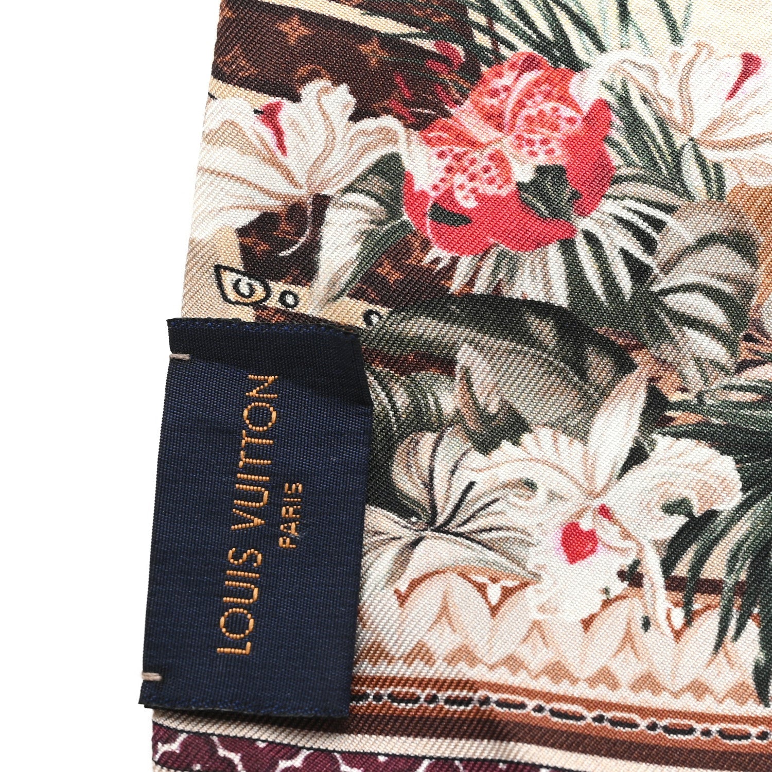 Silk Voyage Extraordinaire Bandeau Scarf Beige