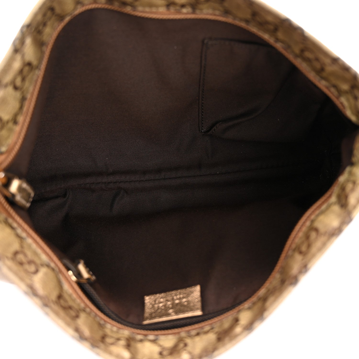Crystal Monogram Web Small Flat Messenger Crossbody Bronze