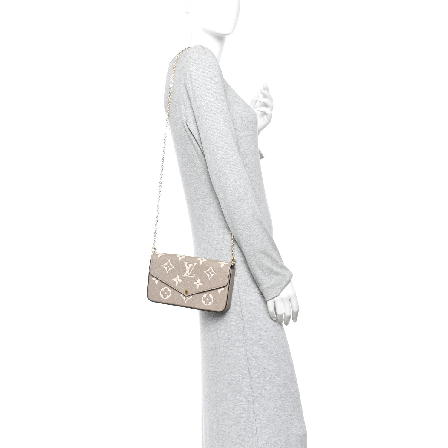 Empreinte Monogram Giant Felicie Pochette Tourterelle Creme
