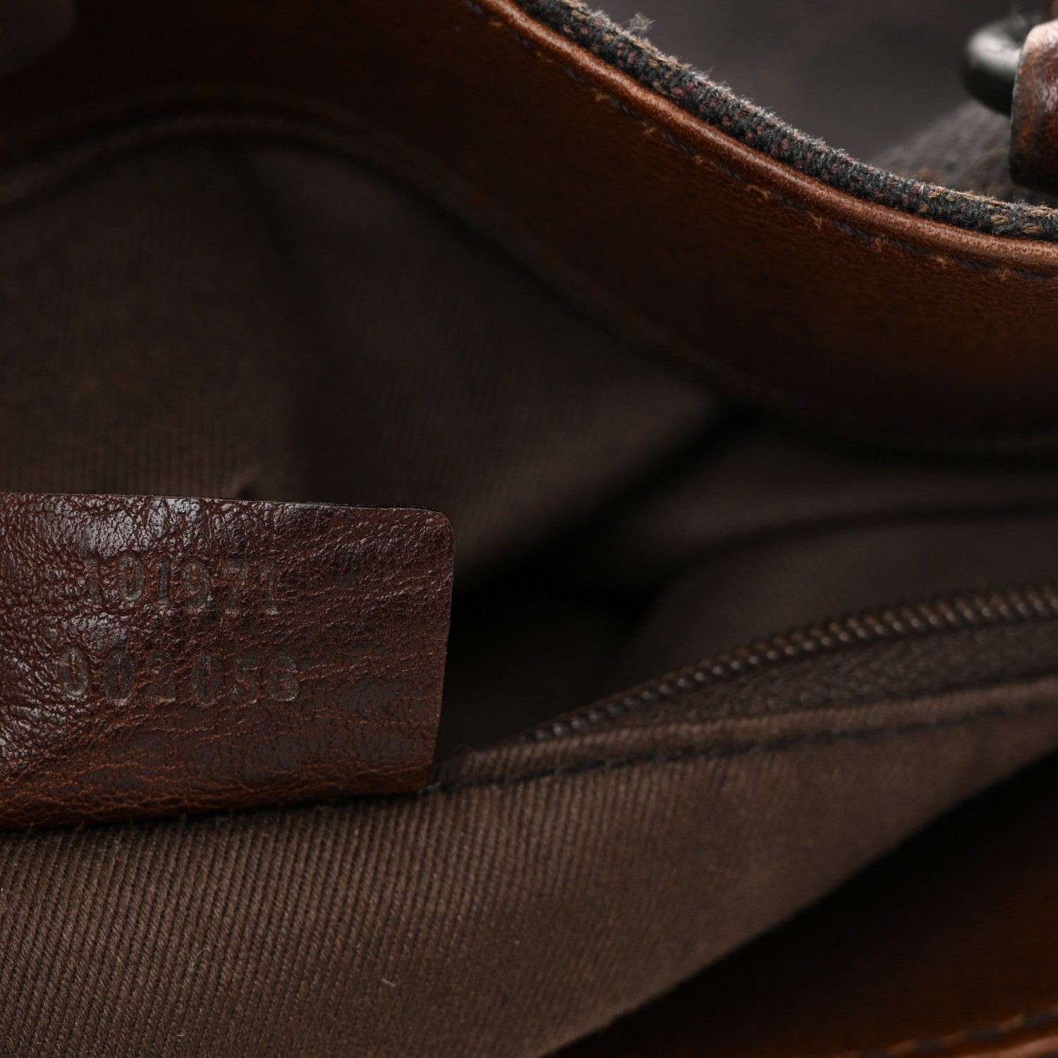Monogram Denim GG Shoulder Bag Black Brown