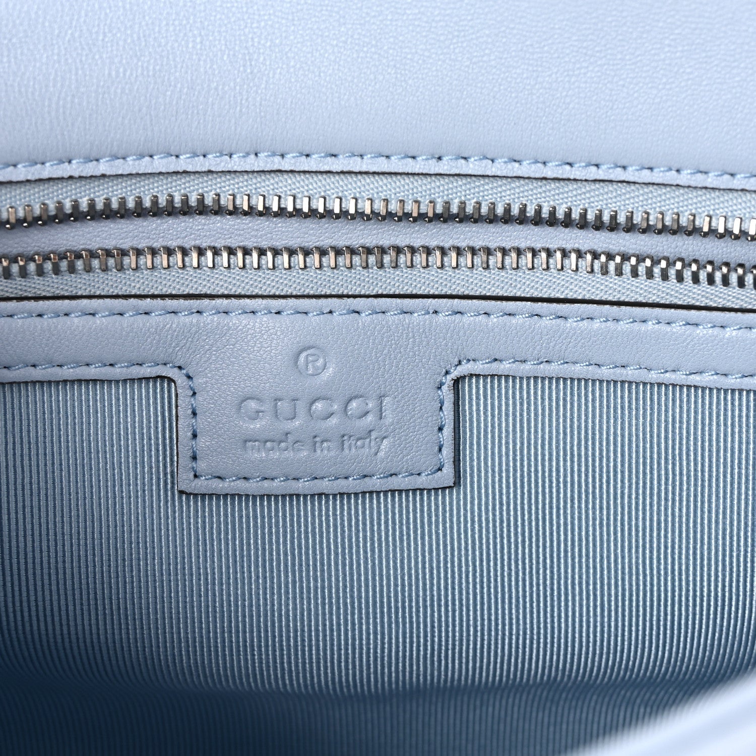 Calfskin Matelasse Medium GG Marmont Shoulder Bag Light Blue