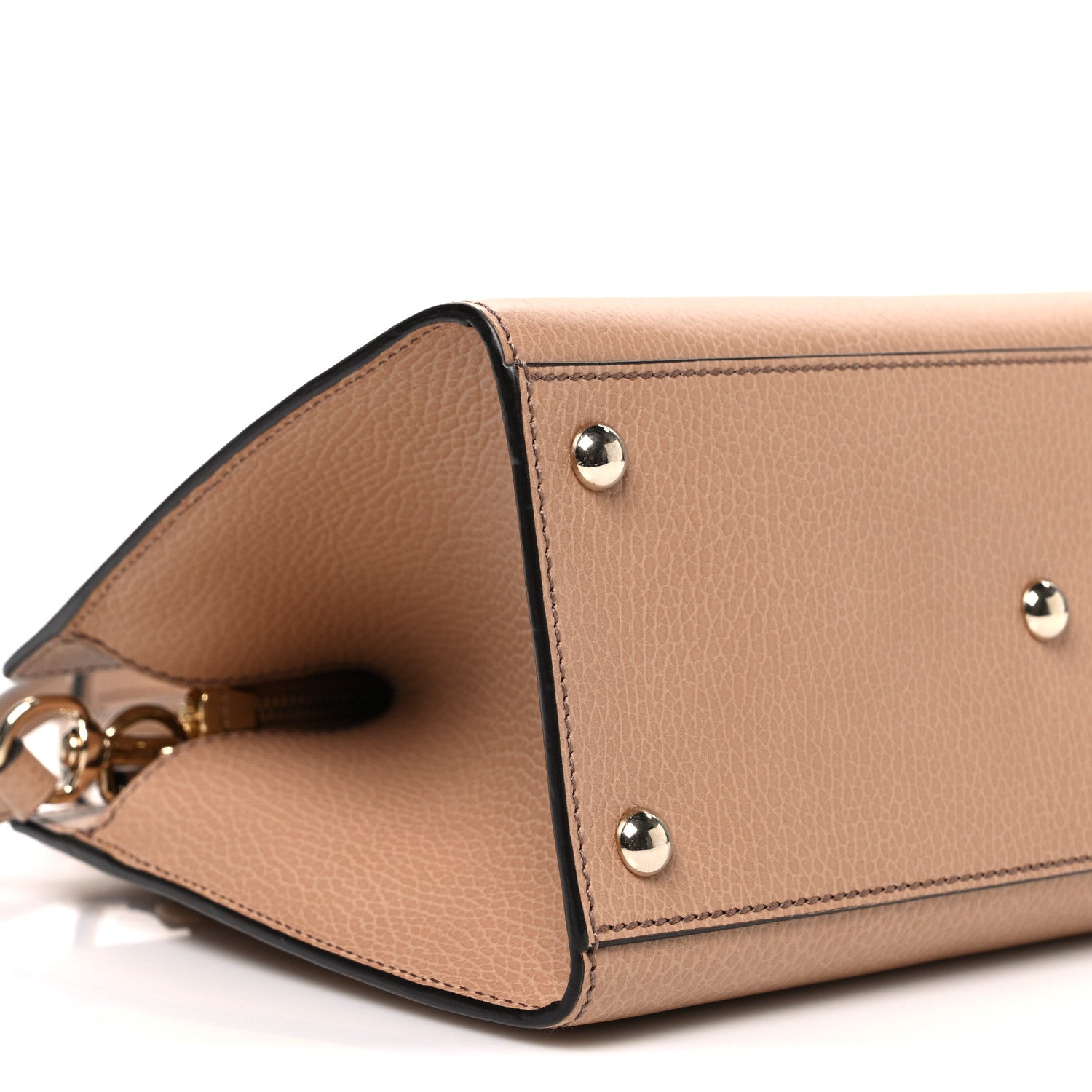 Dollar Calfskin Medium Soho Top Handle Satchel Camelia