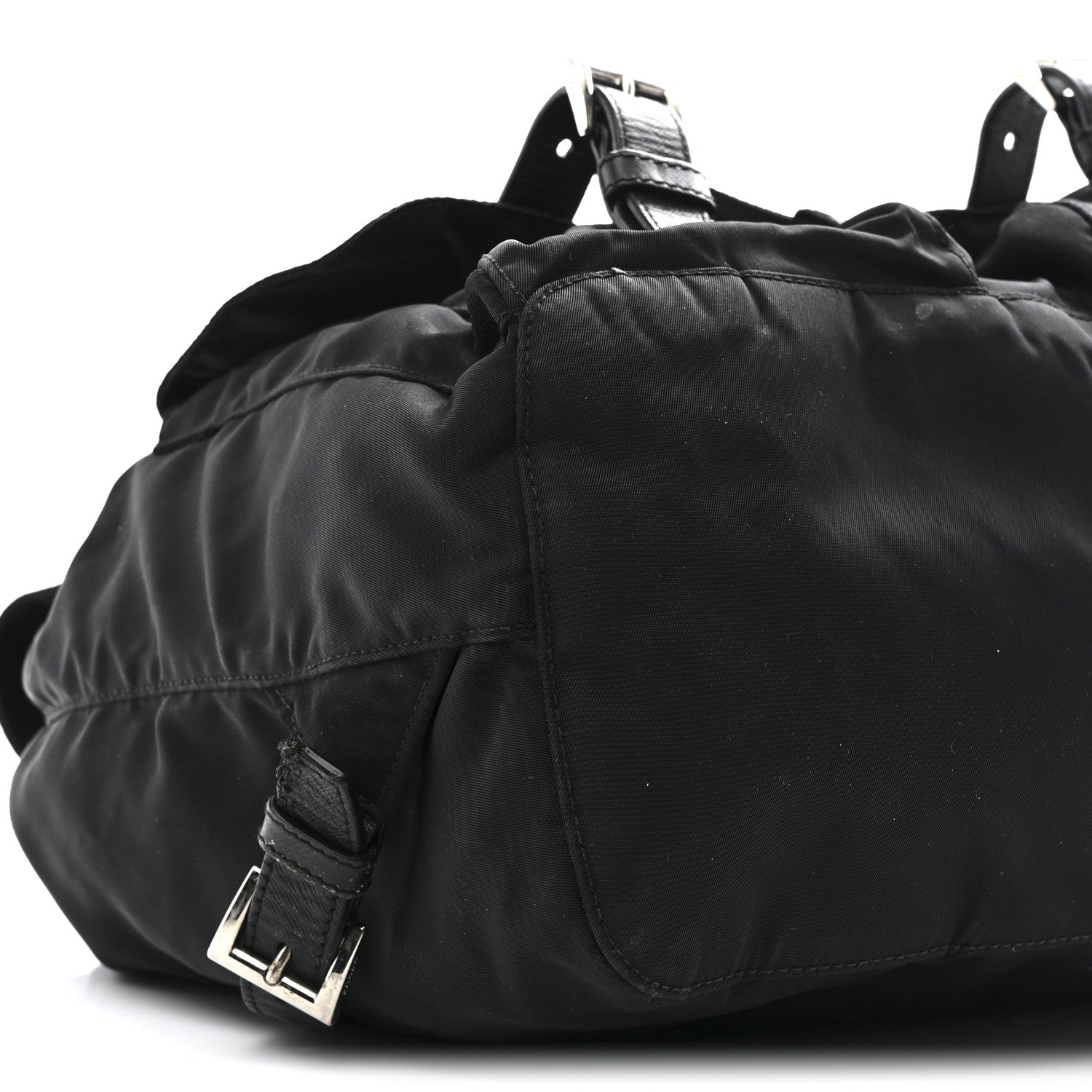 Tessuto Nylon Saffiano Medium Backpack Black
