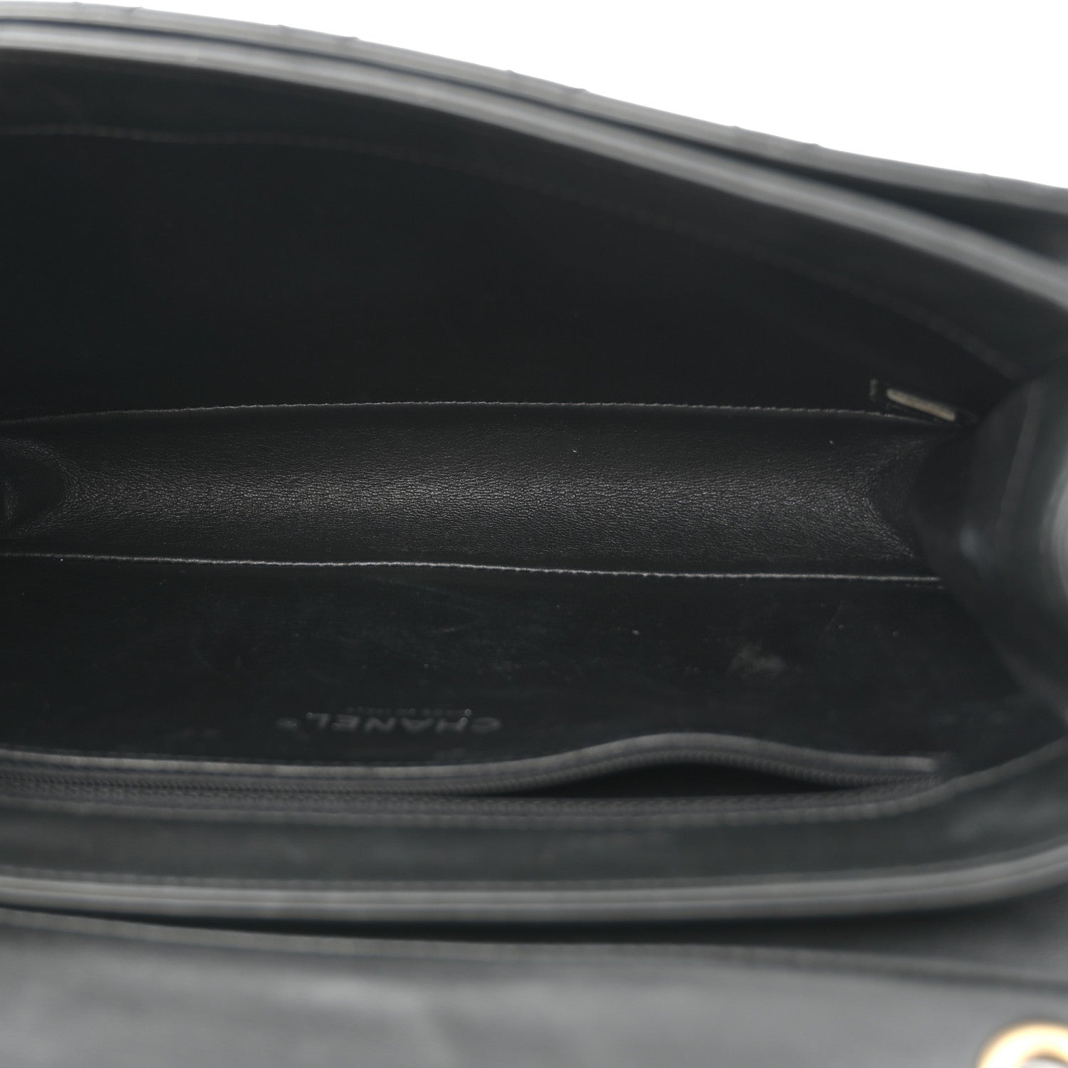 Calfskin Stitched Multi Chain Flap Bag Black