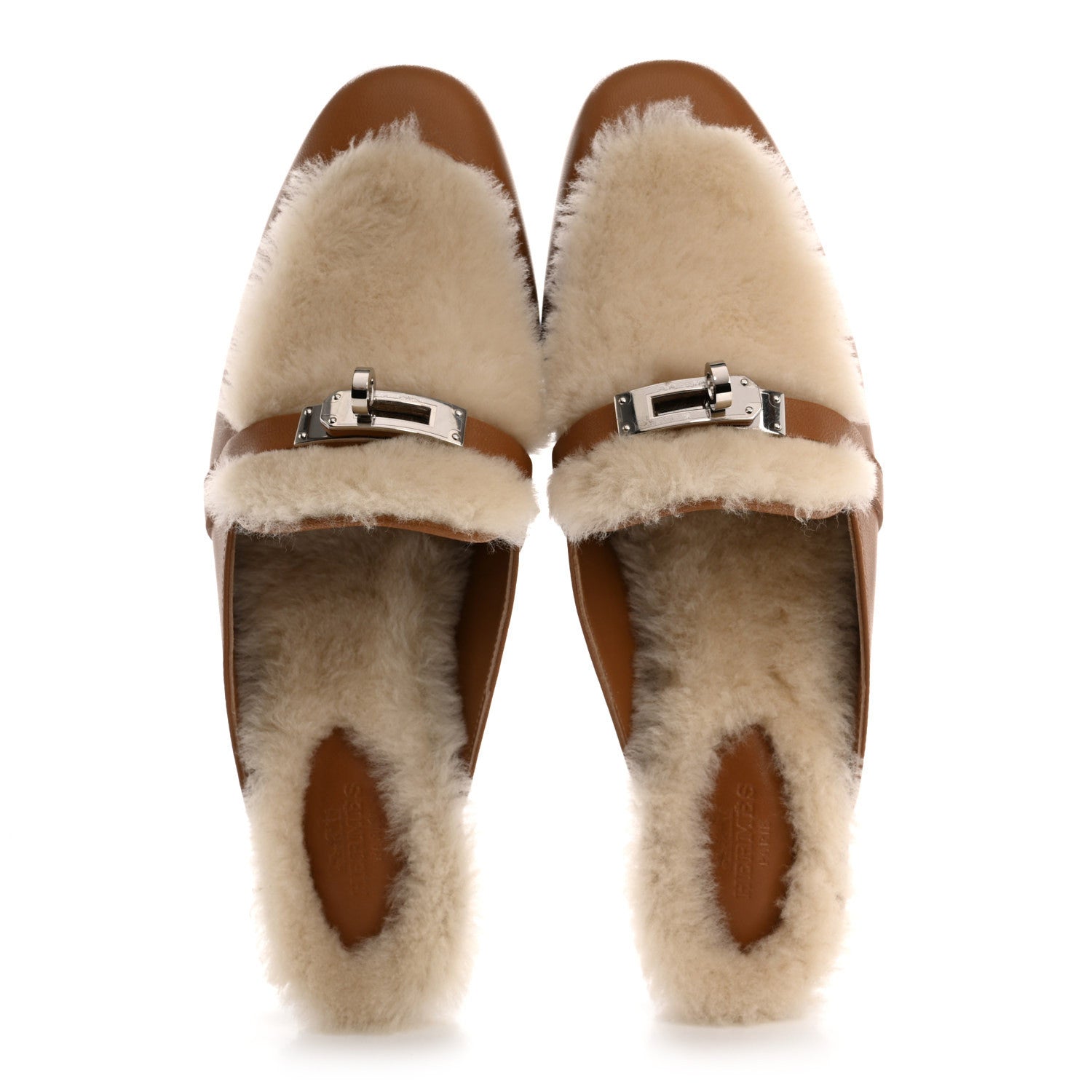 Goatskin Shearling Womens Oz Mules 38 Naturel Ecru