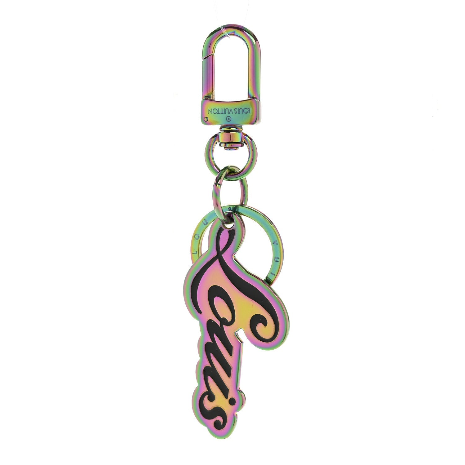 Metallic Rainbow Porte Cles Louis Bag Charm Key Holder Multicolor