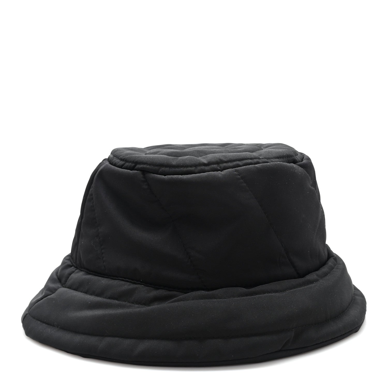 Nylon Quilted GG Bucket Hat M Black