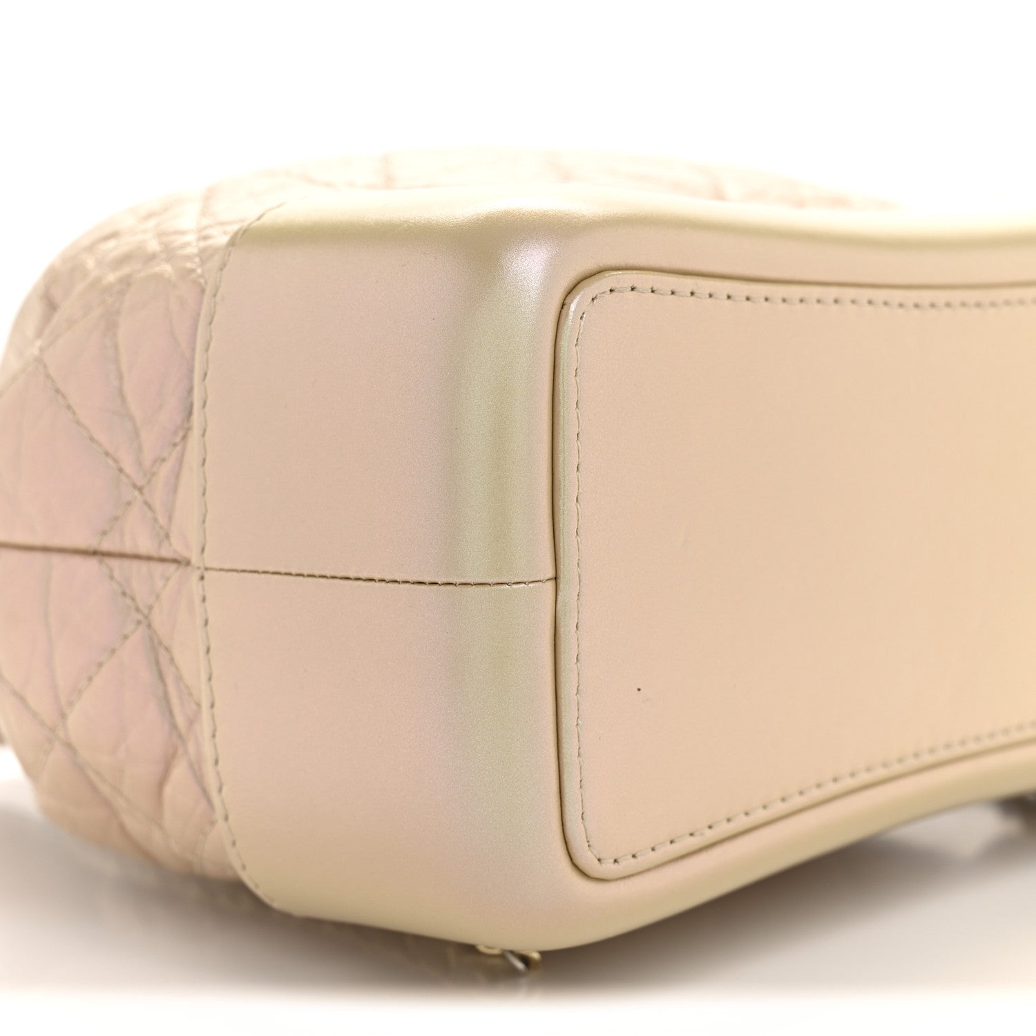 Iridescent Lambskin Calfskin Small Quilted Gabrielle Backpack Light Pink