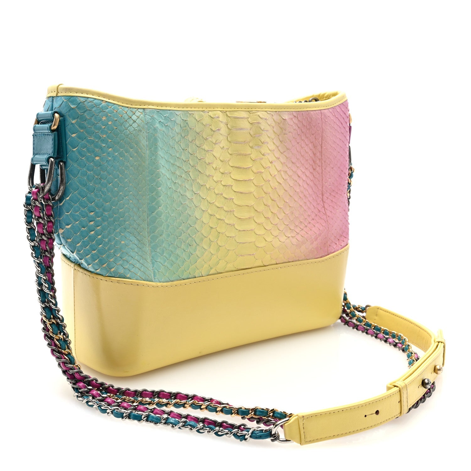 Snakeskin Medium Gabrielle Hobo Yellow Multicolor