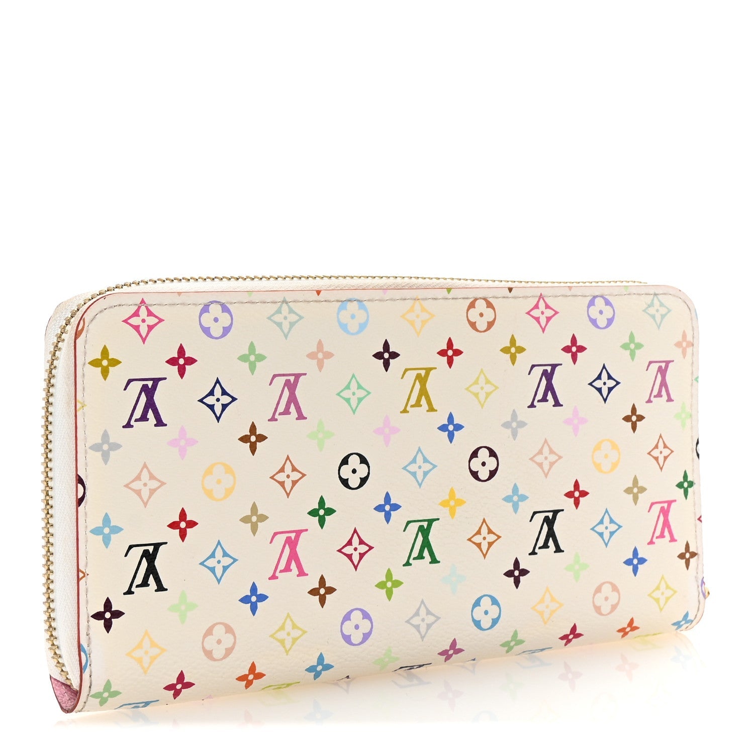 Monogram Multicolor Zippy Wallet White Litchi