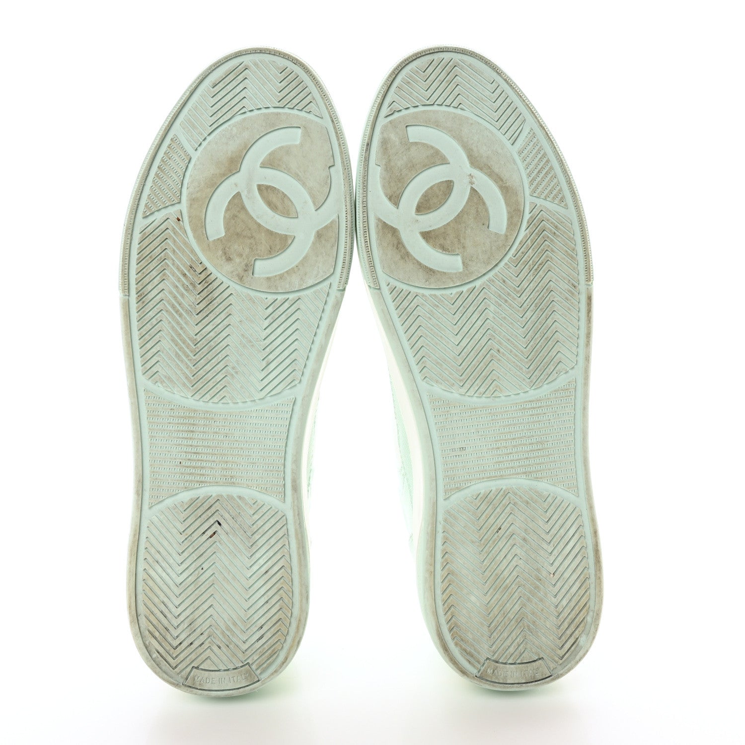 Cotton Sneakers 39 Light Turquoise White