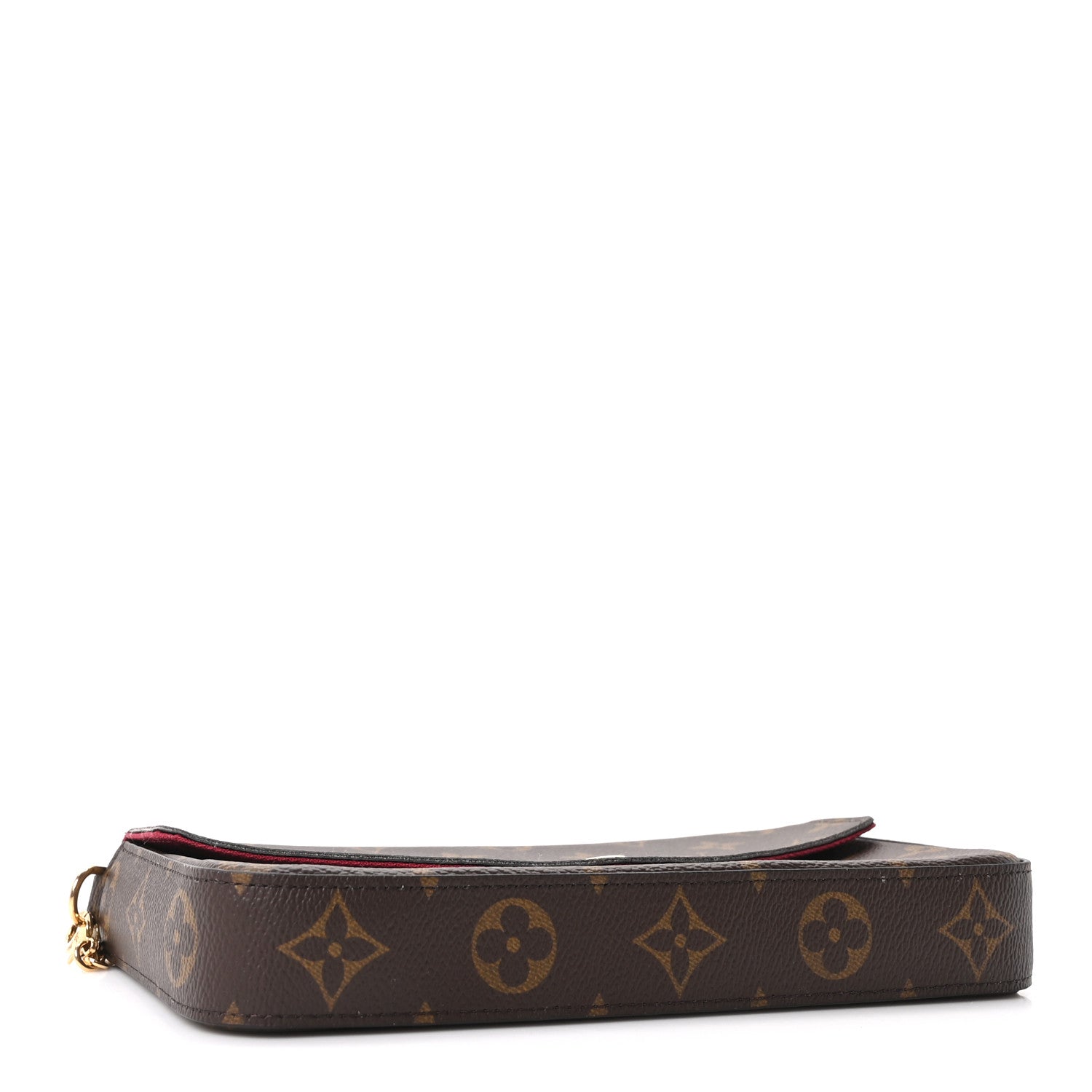 Monogram Pochette Felicie Chain Wallet Fuchsia