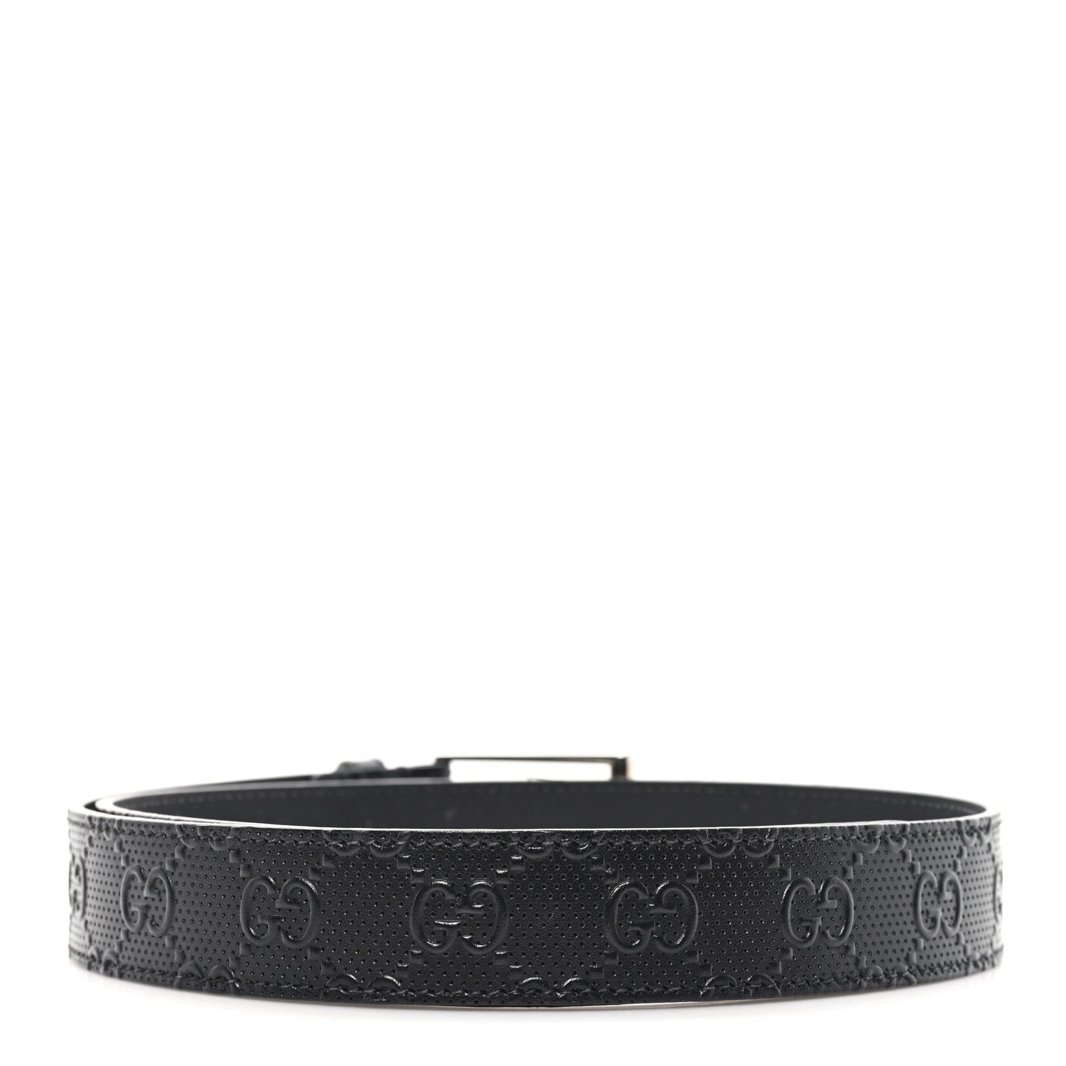 Calfskin GG Tennis Embossed Double G 40mm Belt 80 32 Black